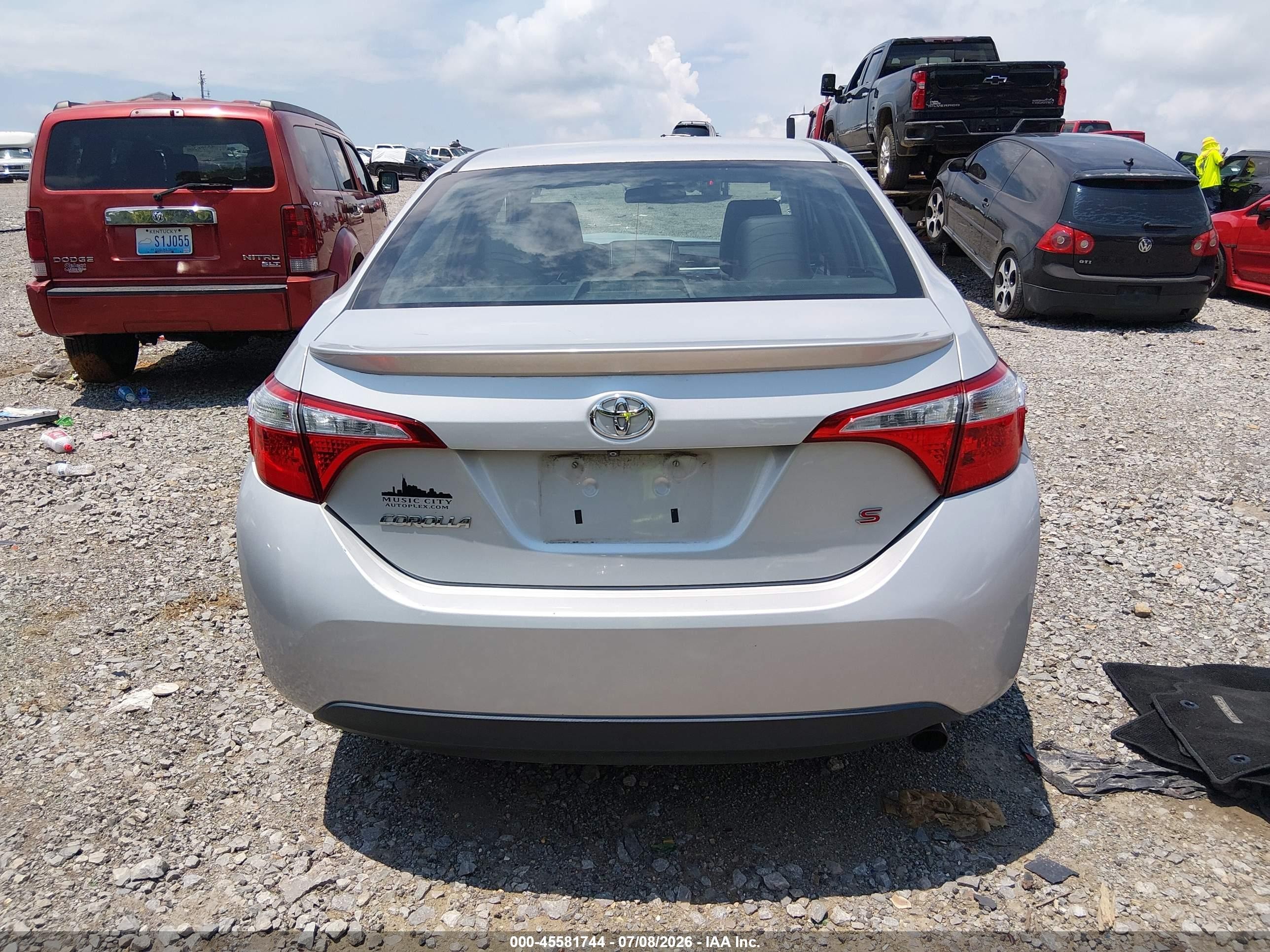 2015 Toyota Corolla S Plus Gray vin: 2T1BURHE2FC435666