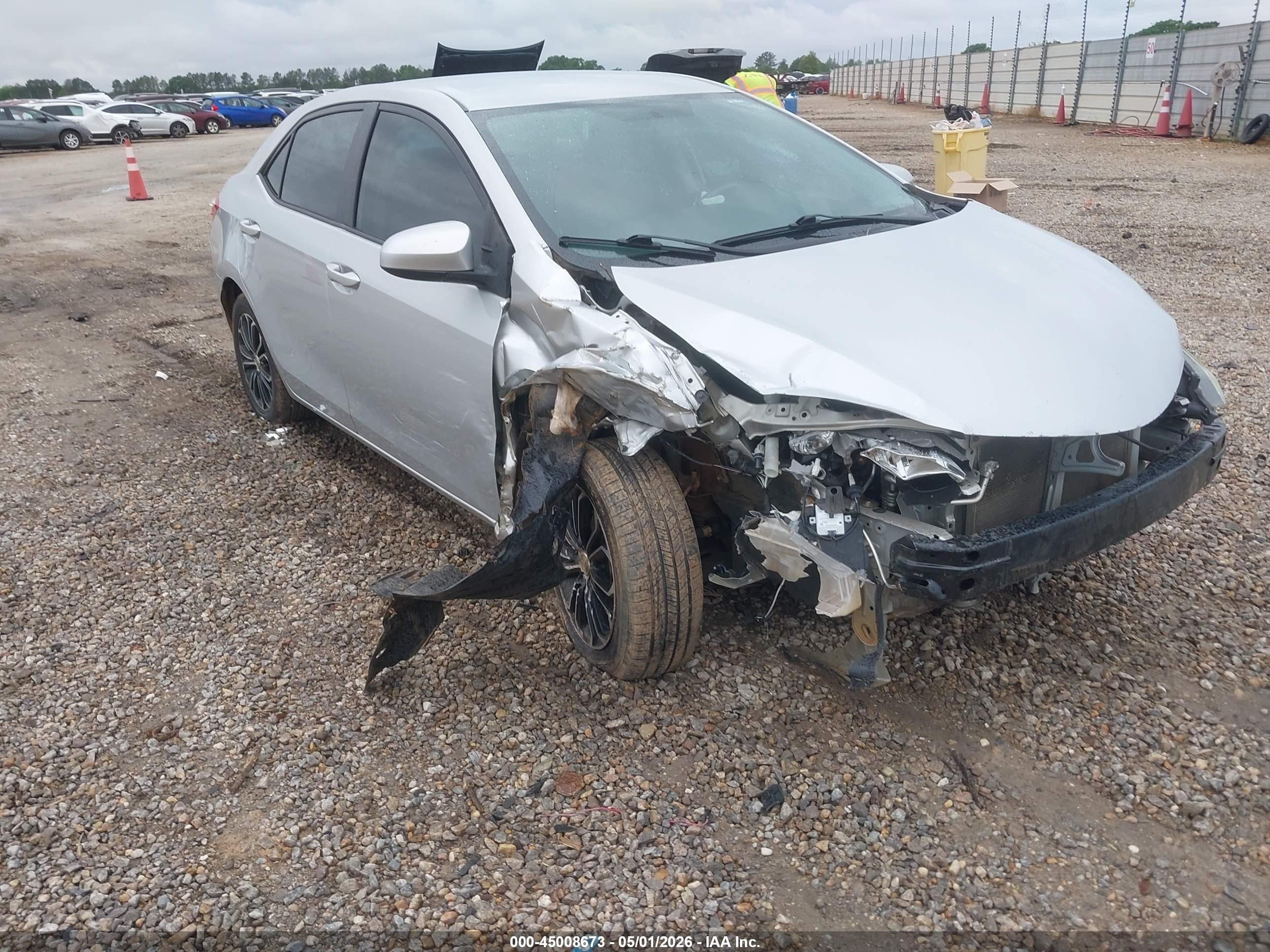 2015 Toyota Corolla L Silver vin: 2T1BURHE2FC436591