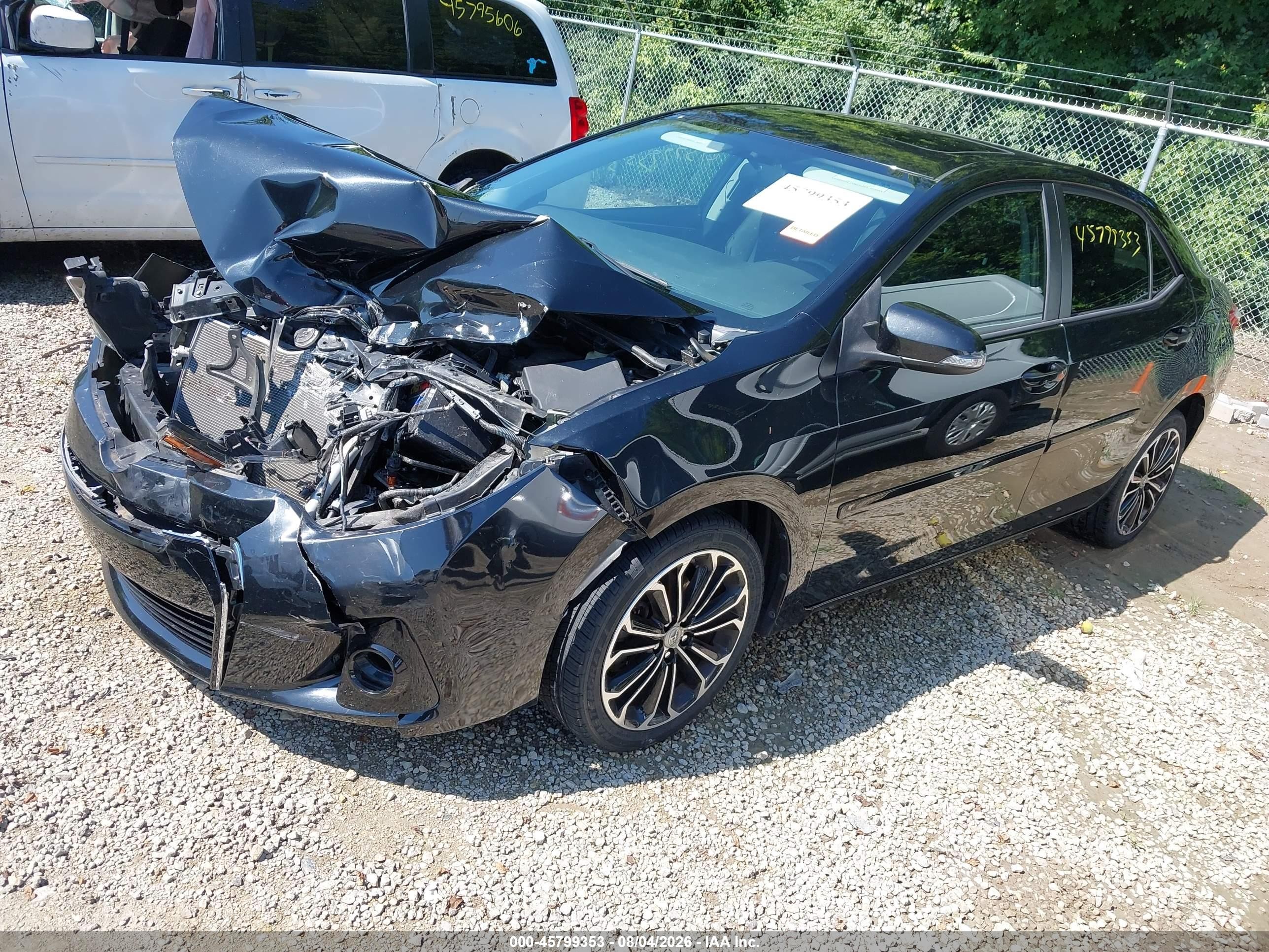 2015 Toyota Corolla S Plus Black vin: 2T1BURHE2FC441905