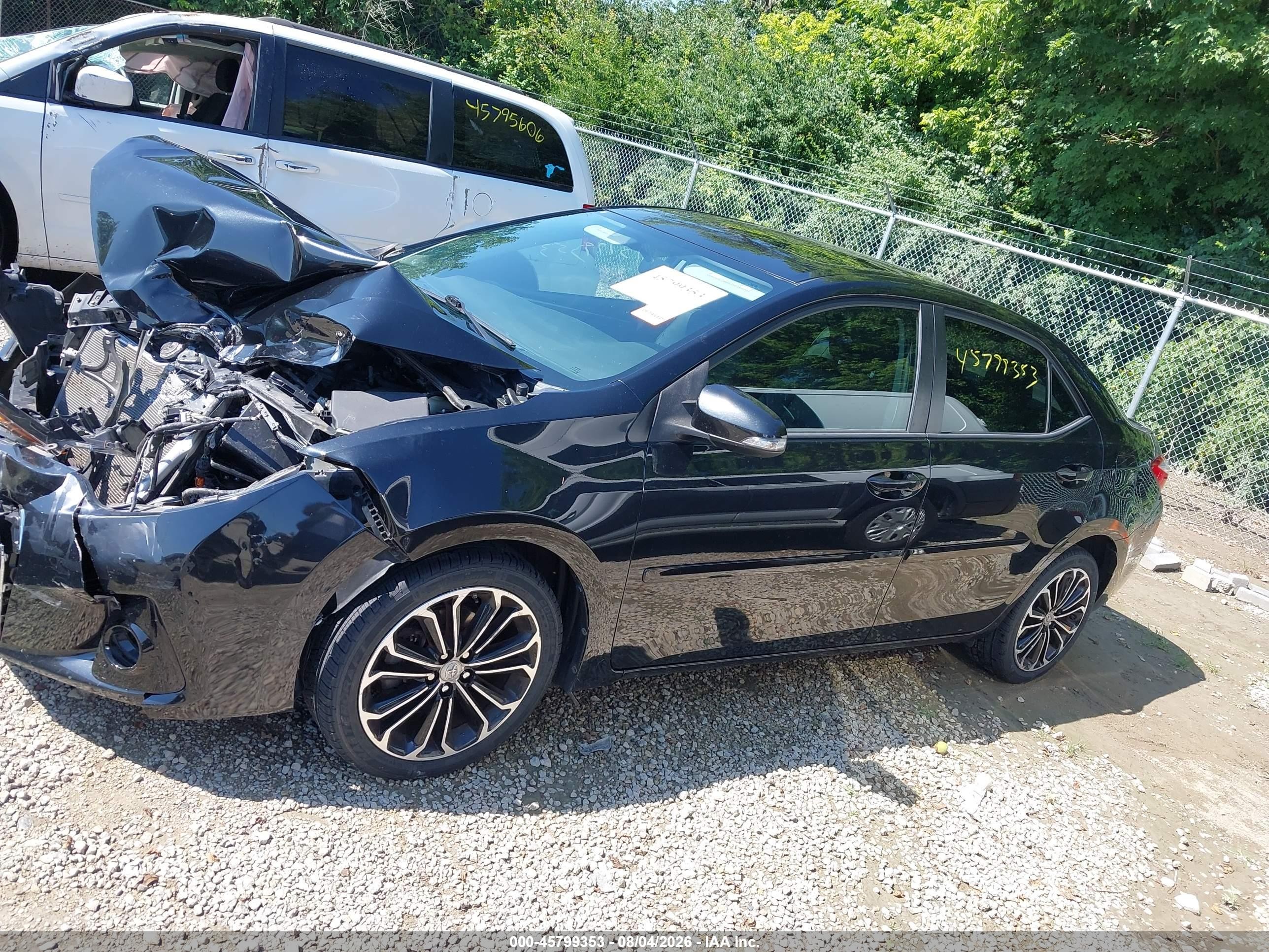 2015 Toyota Corolla S Plus Black vin: 2T1BURHE2FC441905