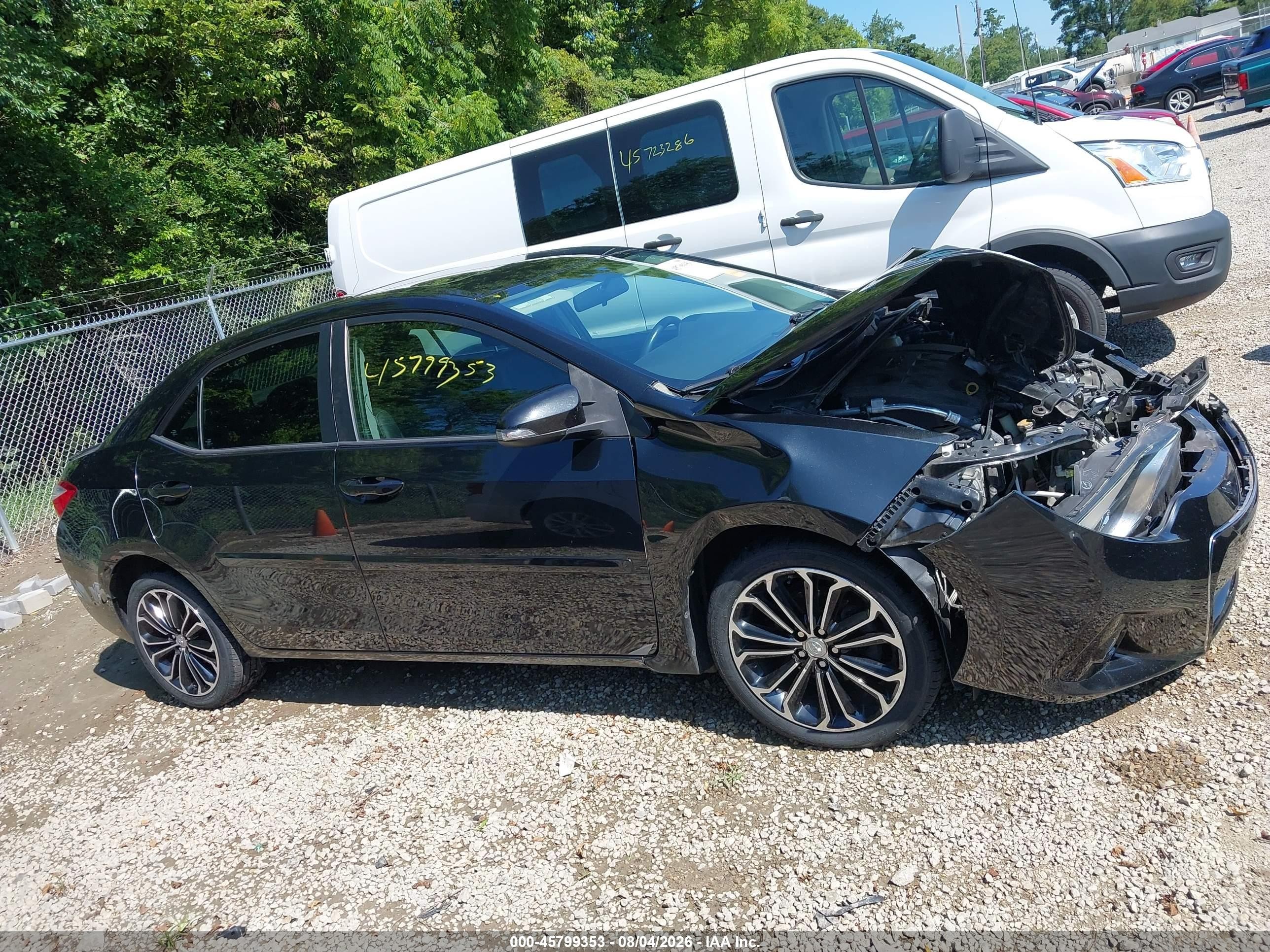 2015 Toyota Corolla S Plus Black vin: 2T1BURHE2FC441905