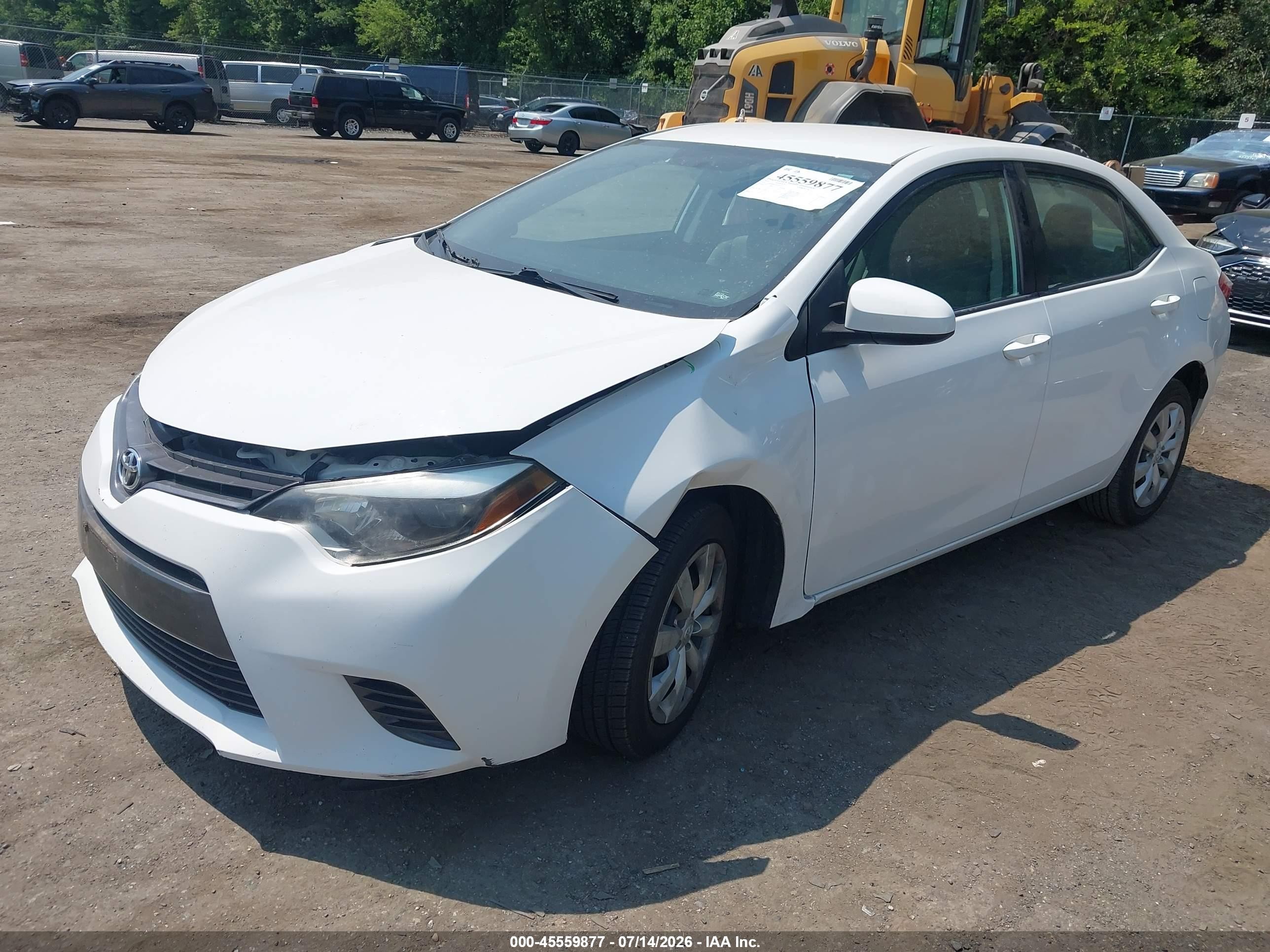 2015 Toyota Corolla Le Белый vin: 2T1BURHE2FC451172