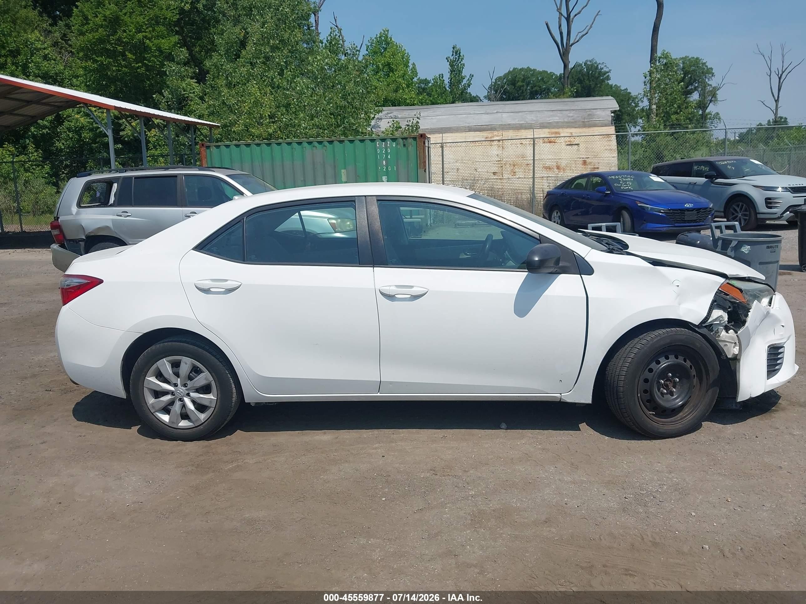 2015 Toyota Corolla Le Белый vin: 2T1BURHE2FC451172