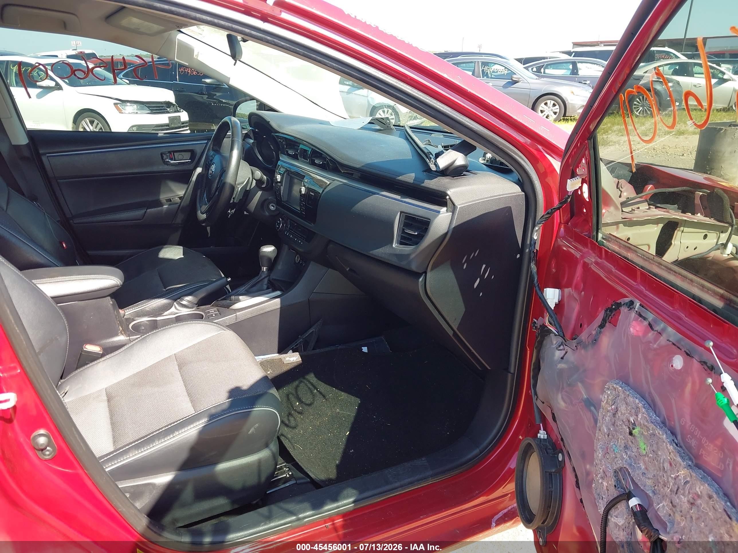 2015 Toyota Corolla S Plus Red vin: 2T1BURHE2FC451446