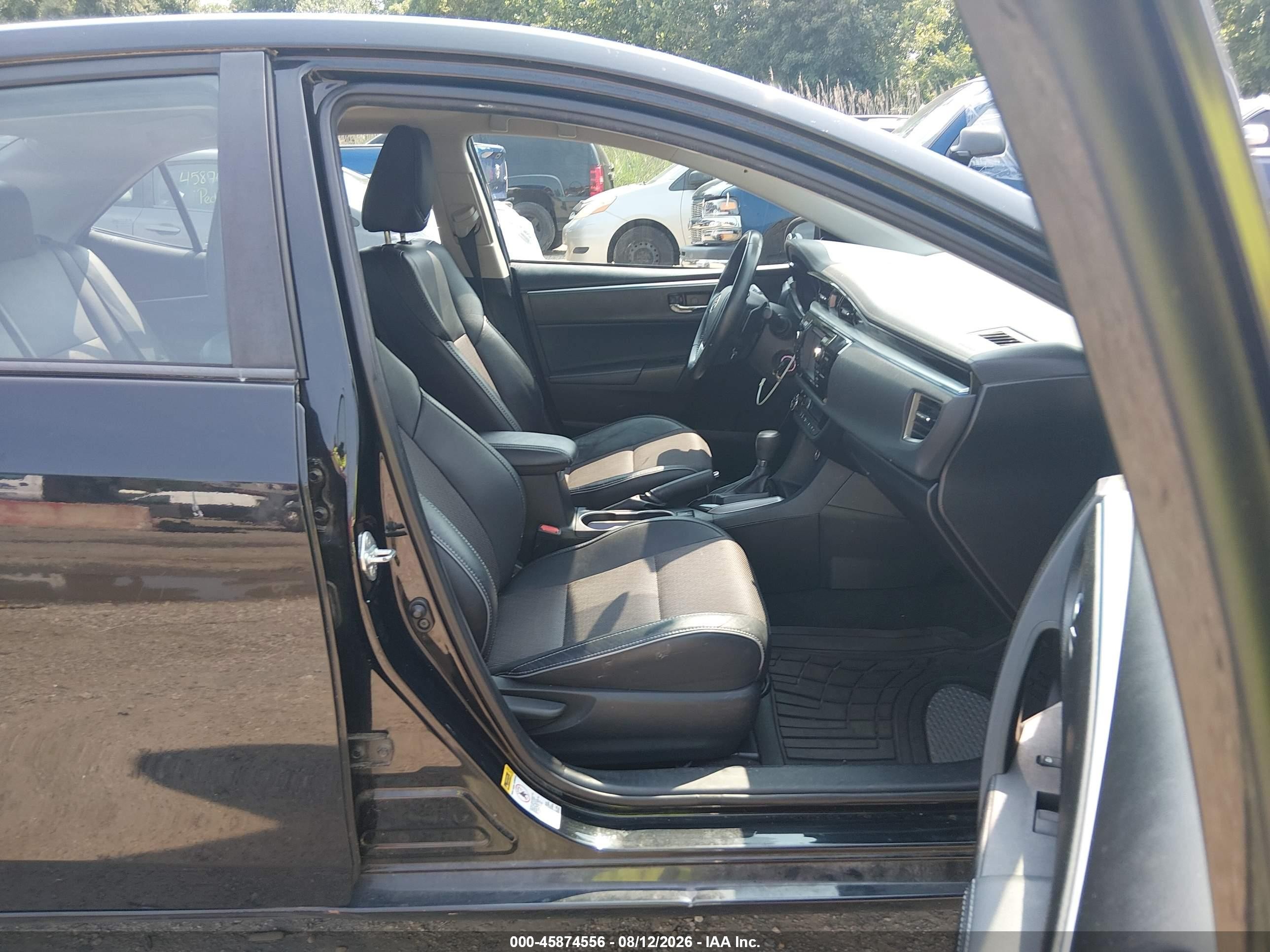 2015 Toyota Corolla S Plus Black vin: 2T1BURHE2FC457845
