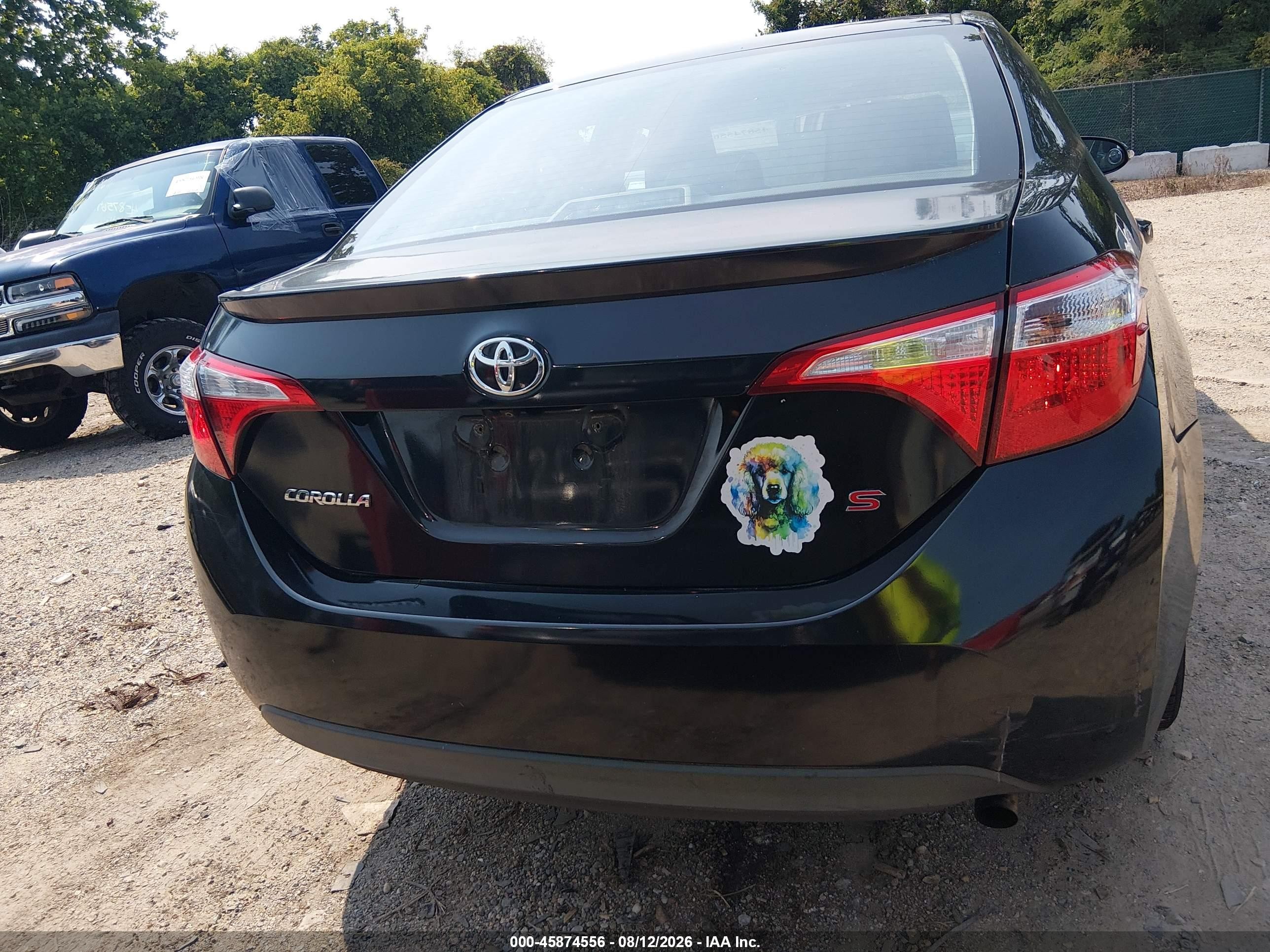 2015 Toyota Corolla S Plus Black vin: 2T1BURHE2FC457845
