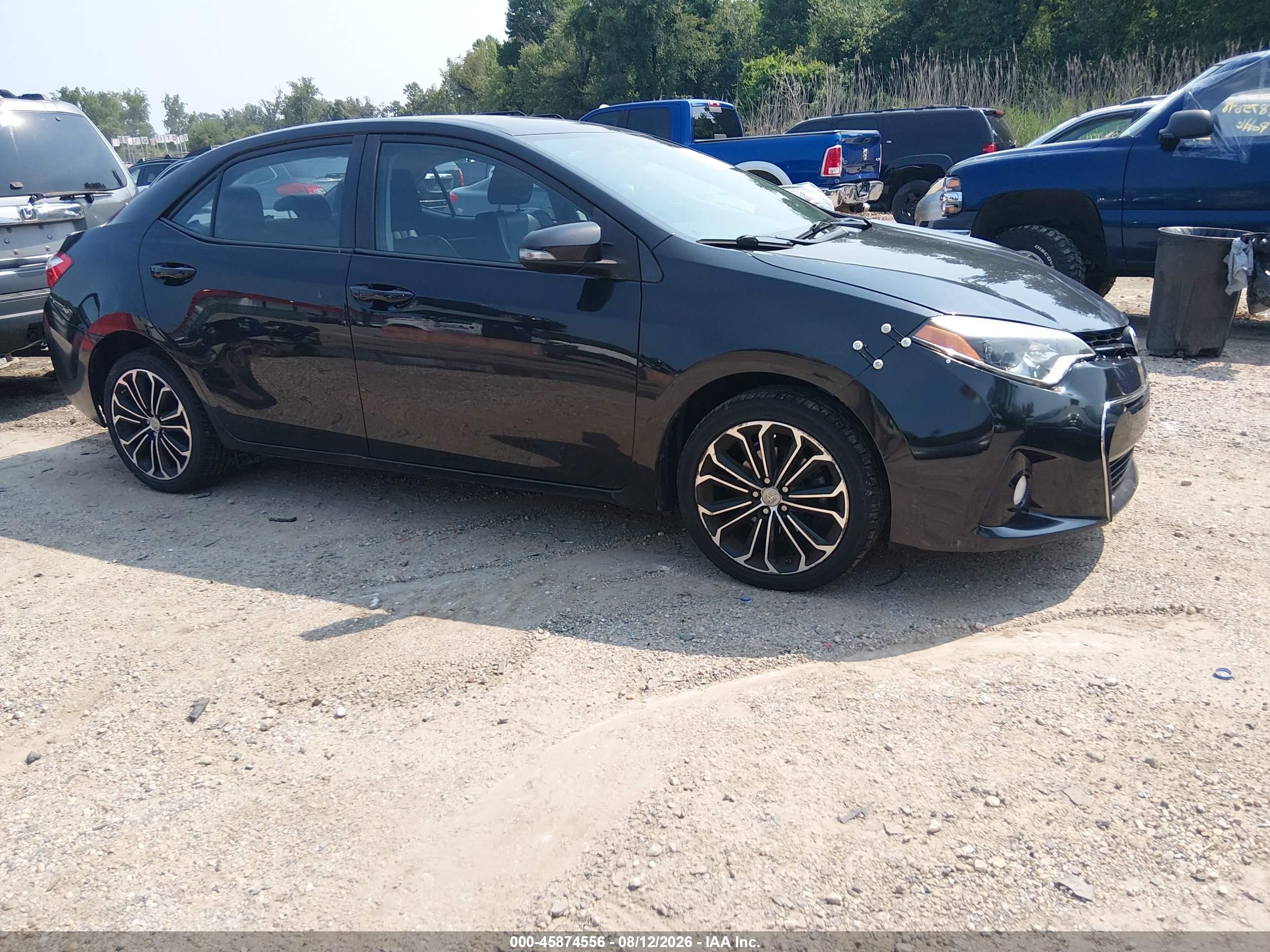 2015 Toyota Corolla S Plus Black vin: 2T1BURHE2FC457845