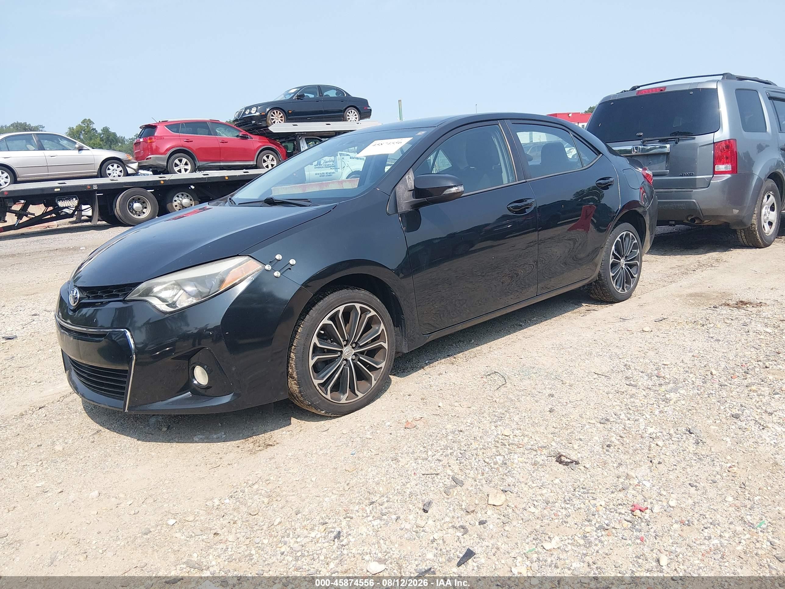 2015 Toyota Corolla S Plus Black vin: 2T1BURHE2FC457845