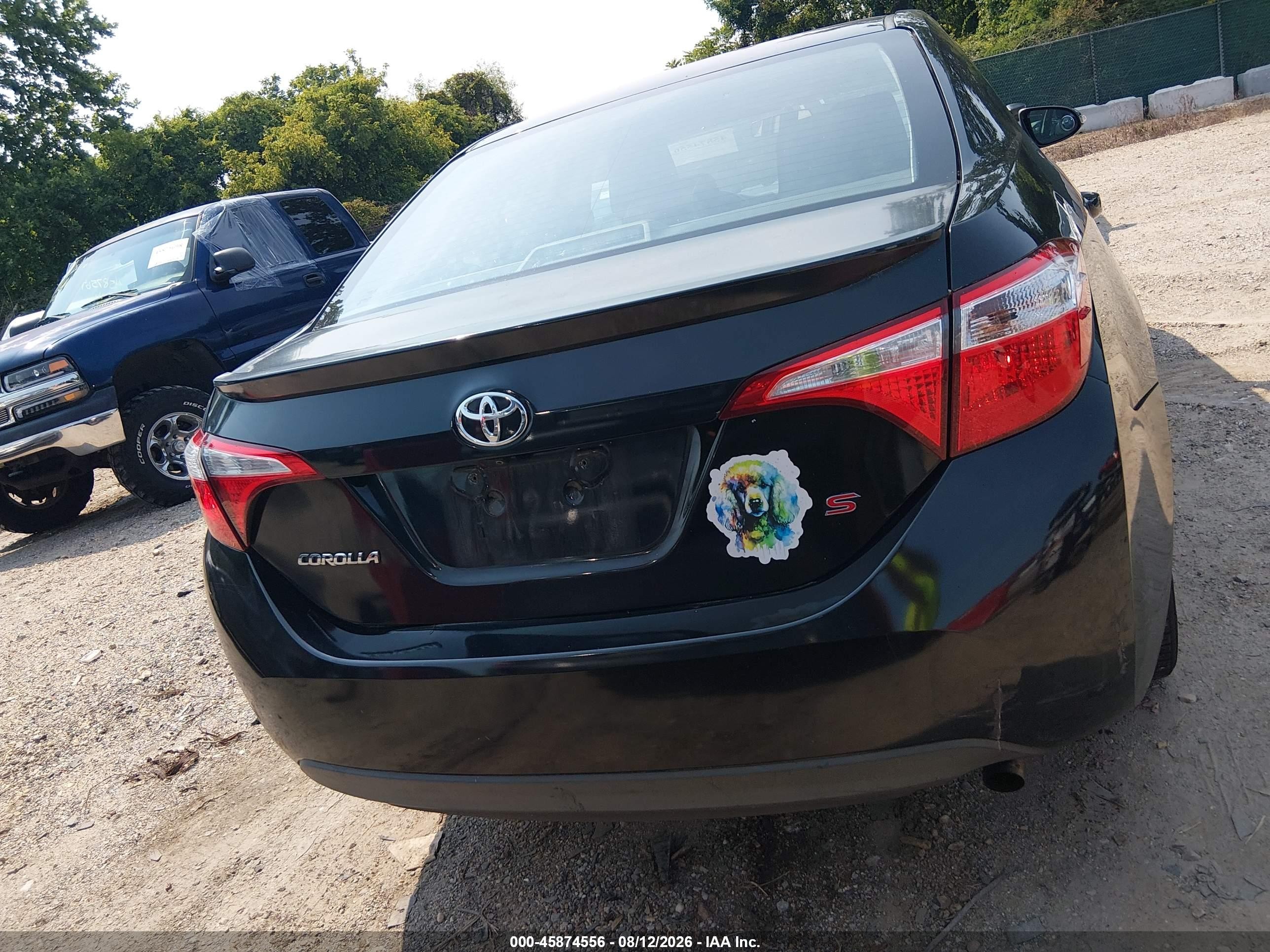 2015 Toyota Corolla S Plus Black vin: 2T1BURHE2FC457845