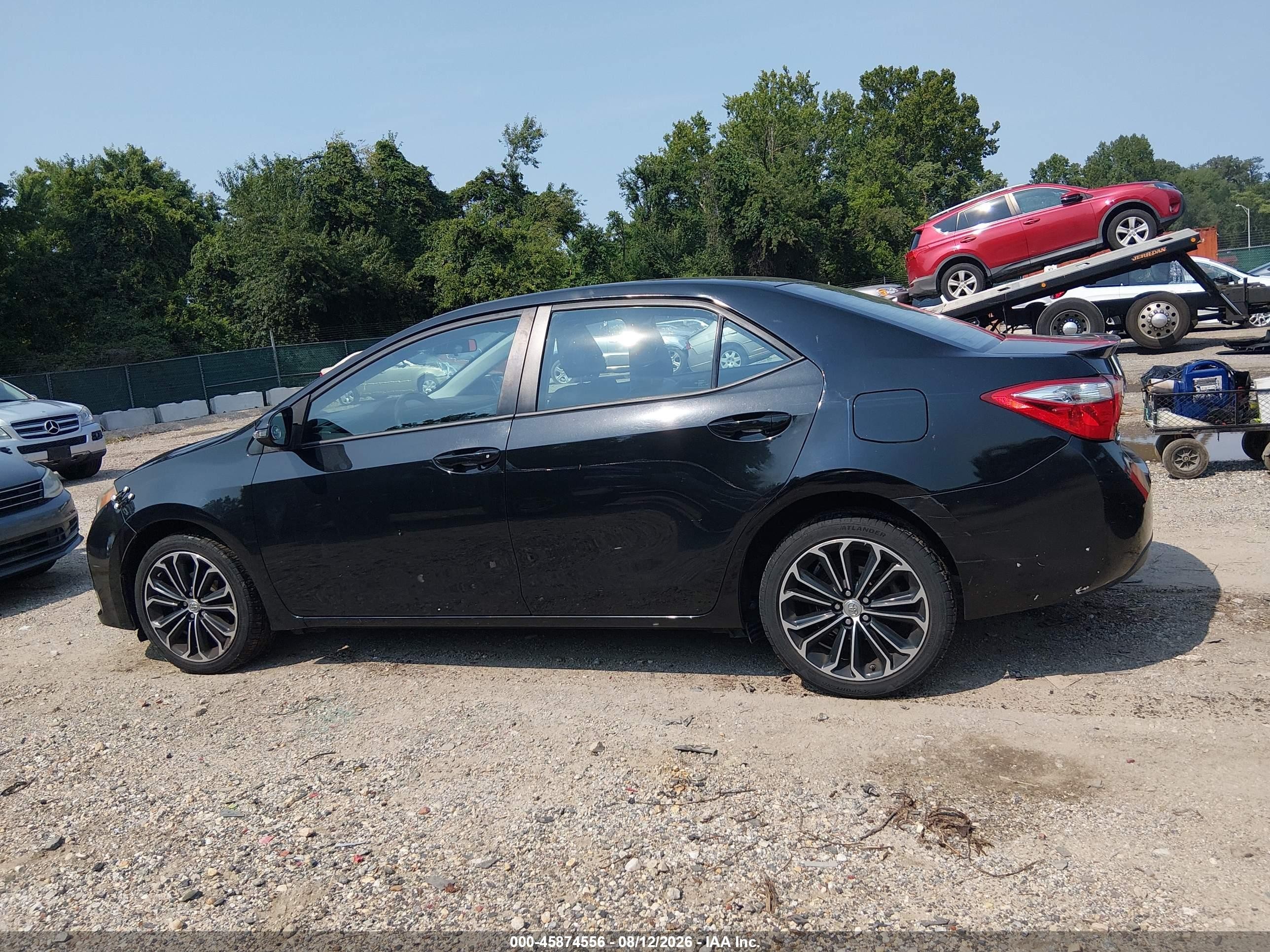 2015 Toyota Corolla S Plus Black vin: 2T1BURHE2FC457845