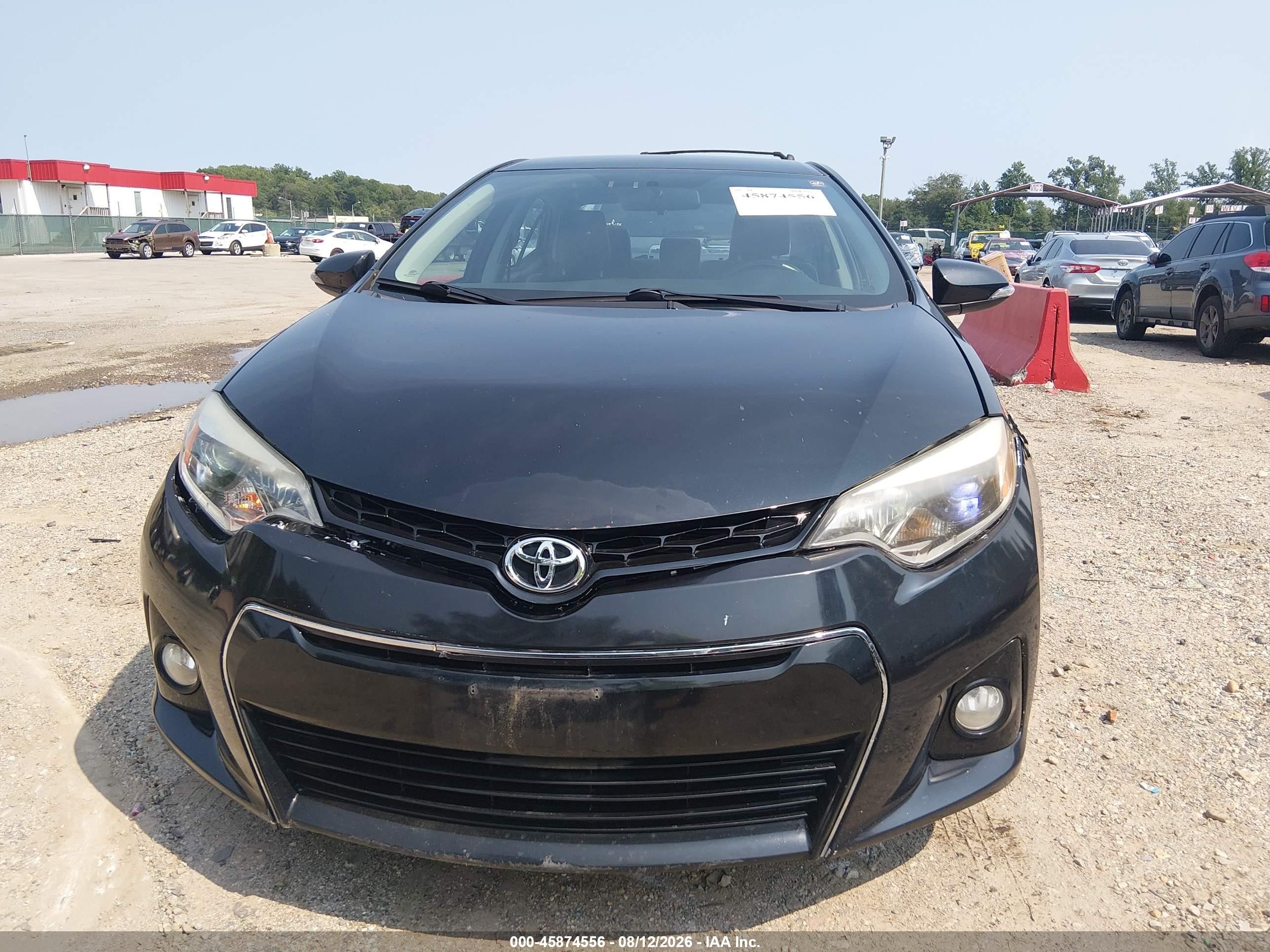 2015 Toyota Corolla S Plus Black vin: 2T1BURHE2FC457845
