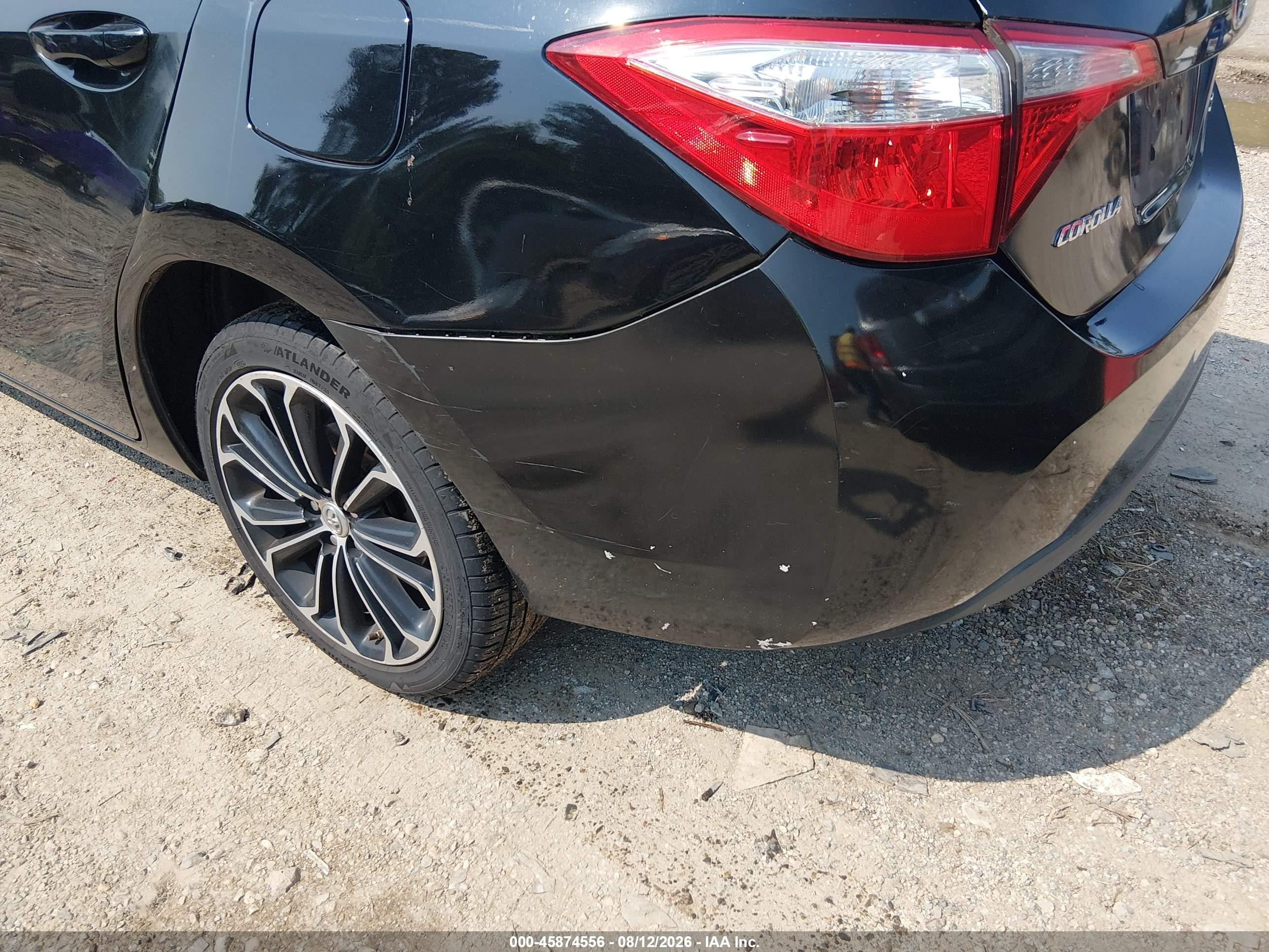 2015 Toyota Corolla S Plus Black vin: 2T1BURHE2FC457845