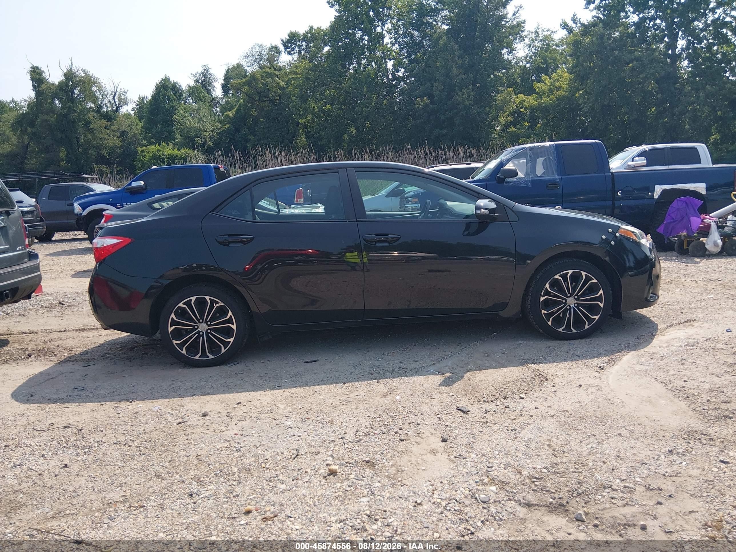 2015 Toyota Corolla S Plus Black vin: 2T1BURHE2FC457845