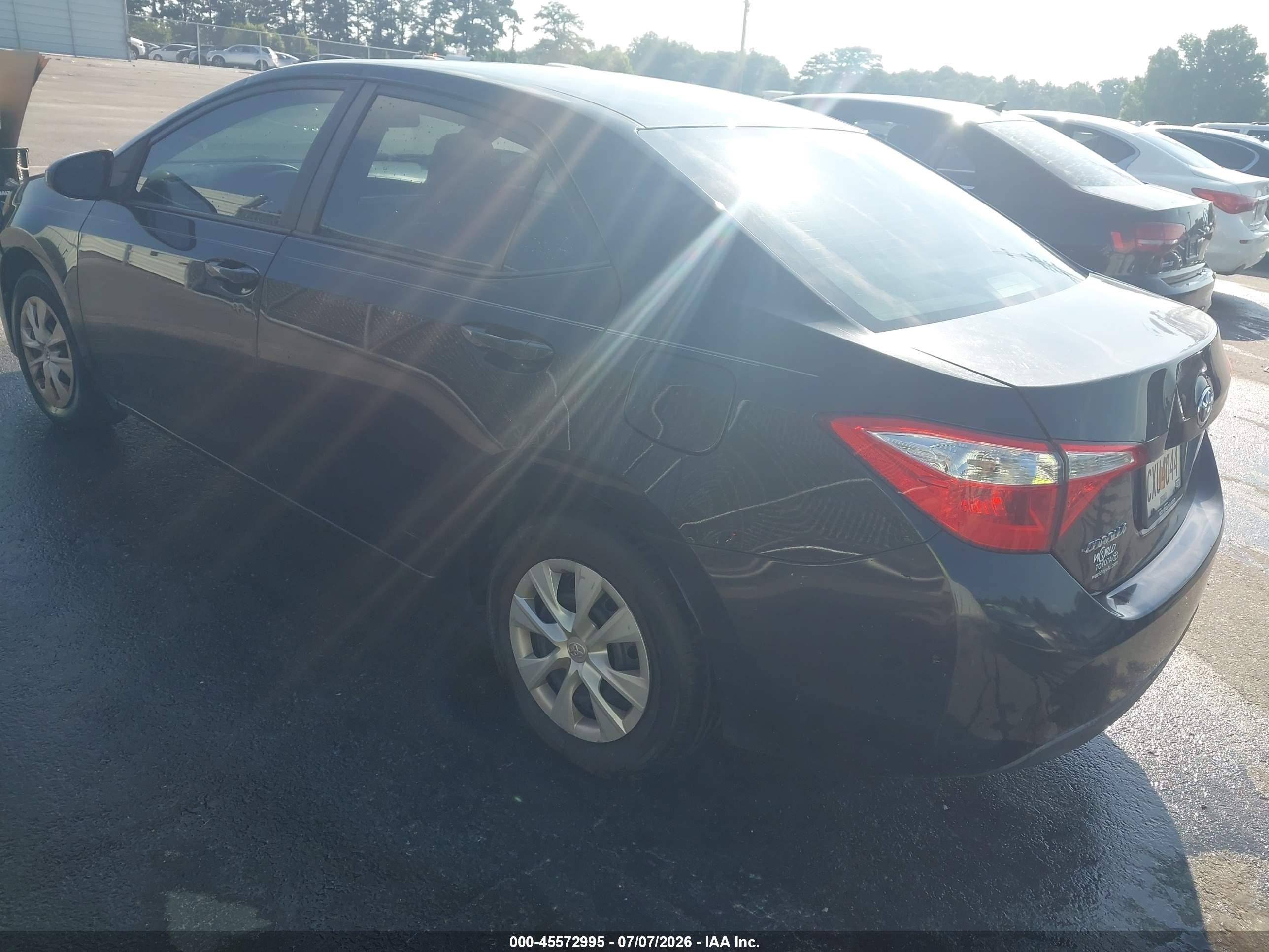 2015 Toyota Corolla L Black vin: 2T1BURHE2FC469297