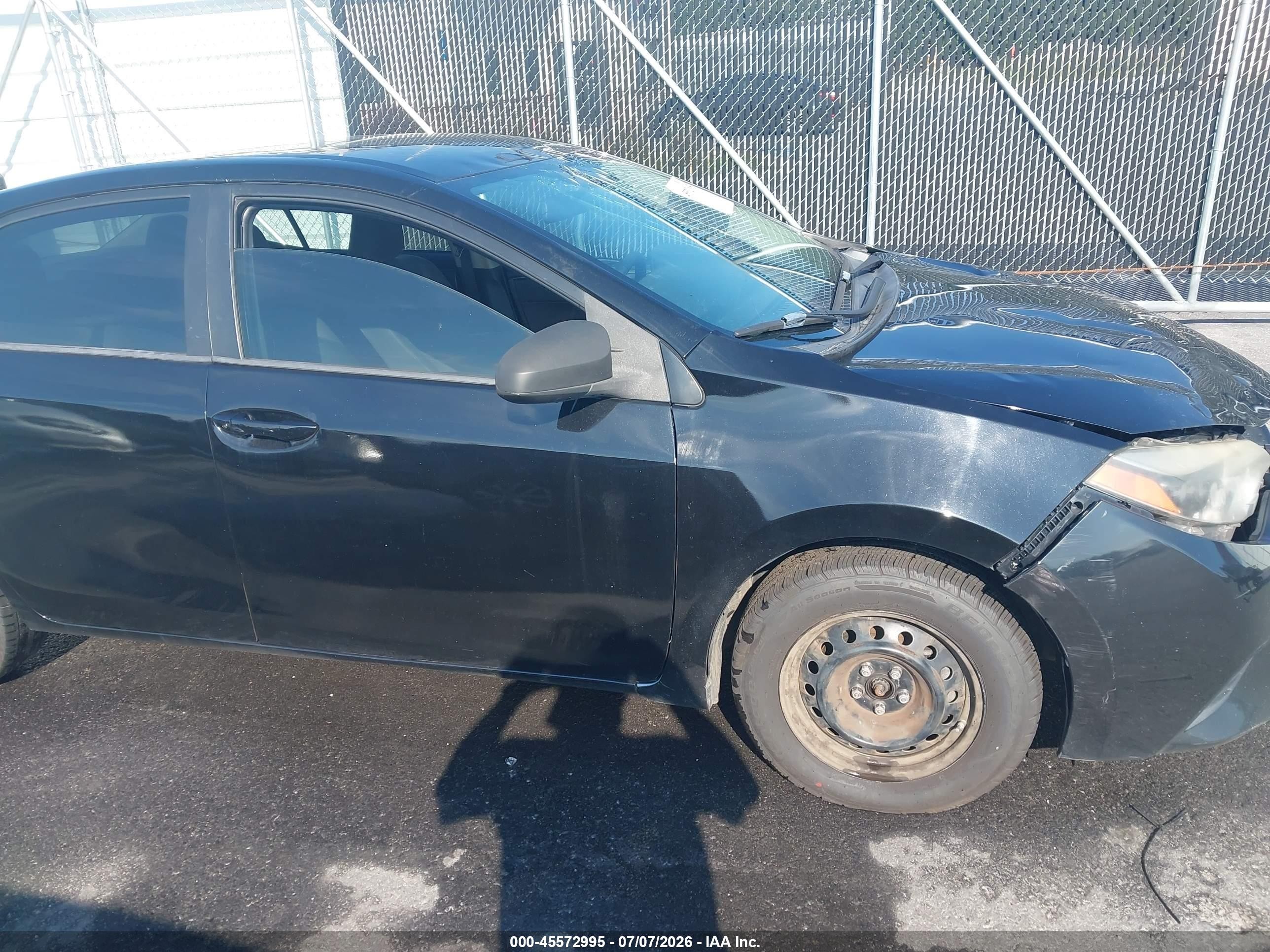 2015 Toyota Corolla L Black vin: 2T1BURHE2FC469297