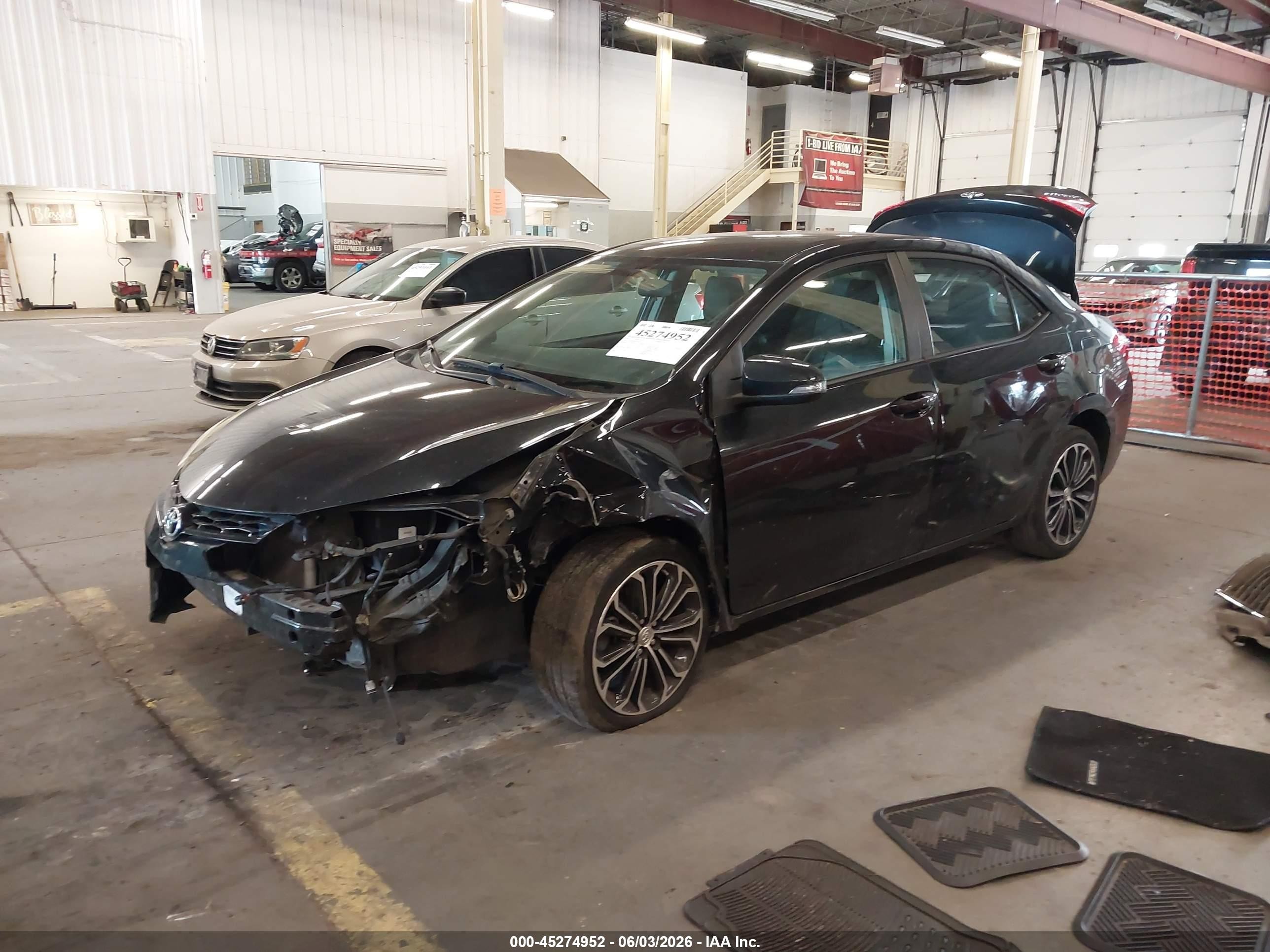 2015 Toyota Corolla S Plus Black vin: 2T1BURHE2FC477979