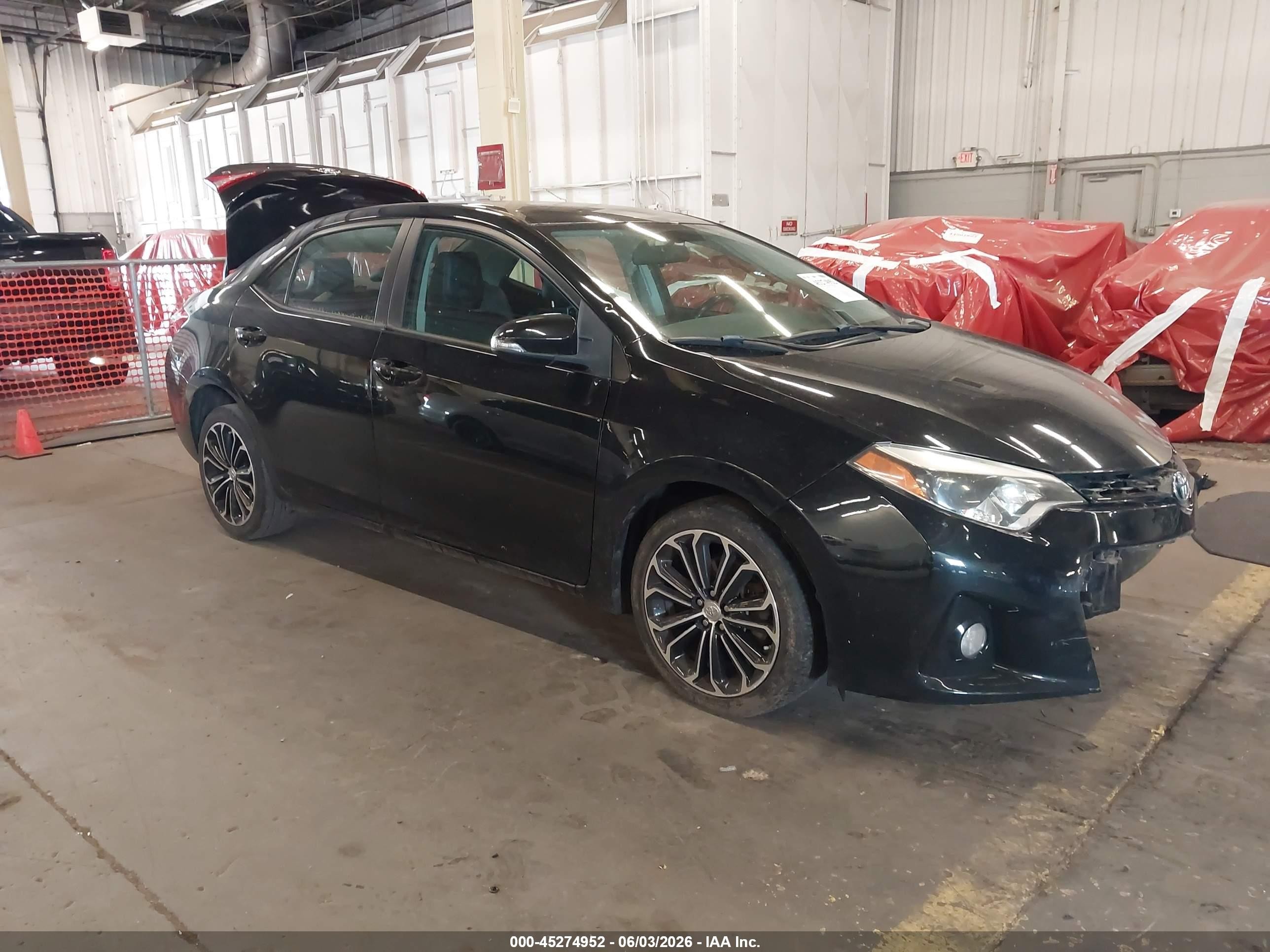 2015 Toyota Corolla S Plus Black vin: 2T1BURHE2FC477979