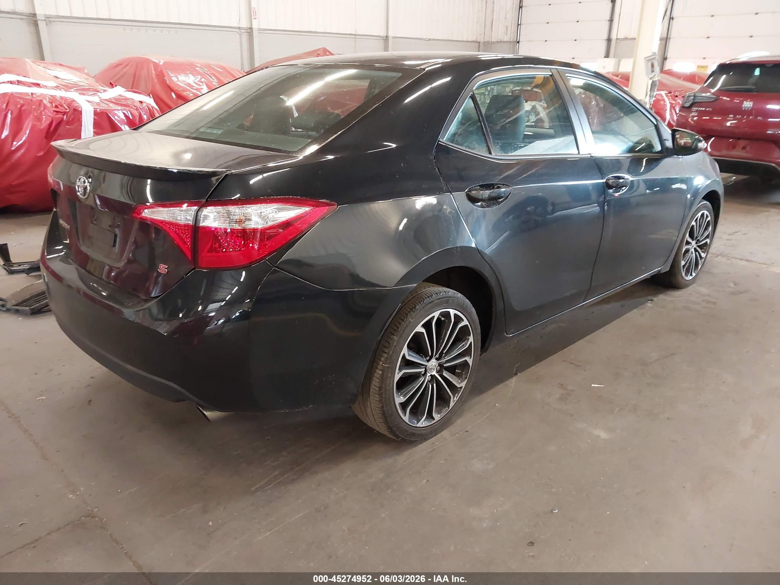 2015 Toyota Corolla S Plus Black vin: 2T1BURHE2FC477979