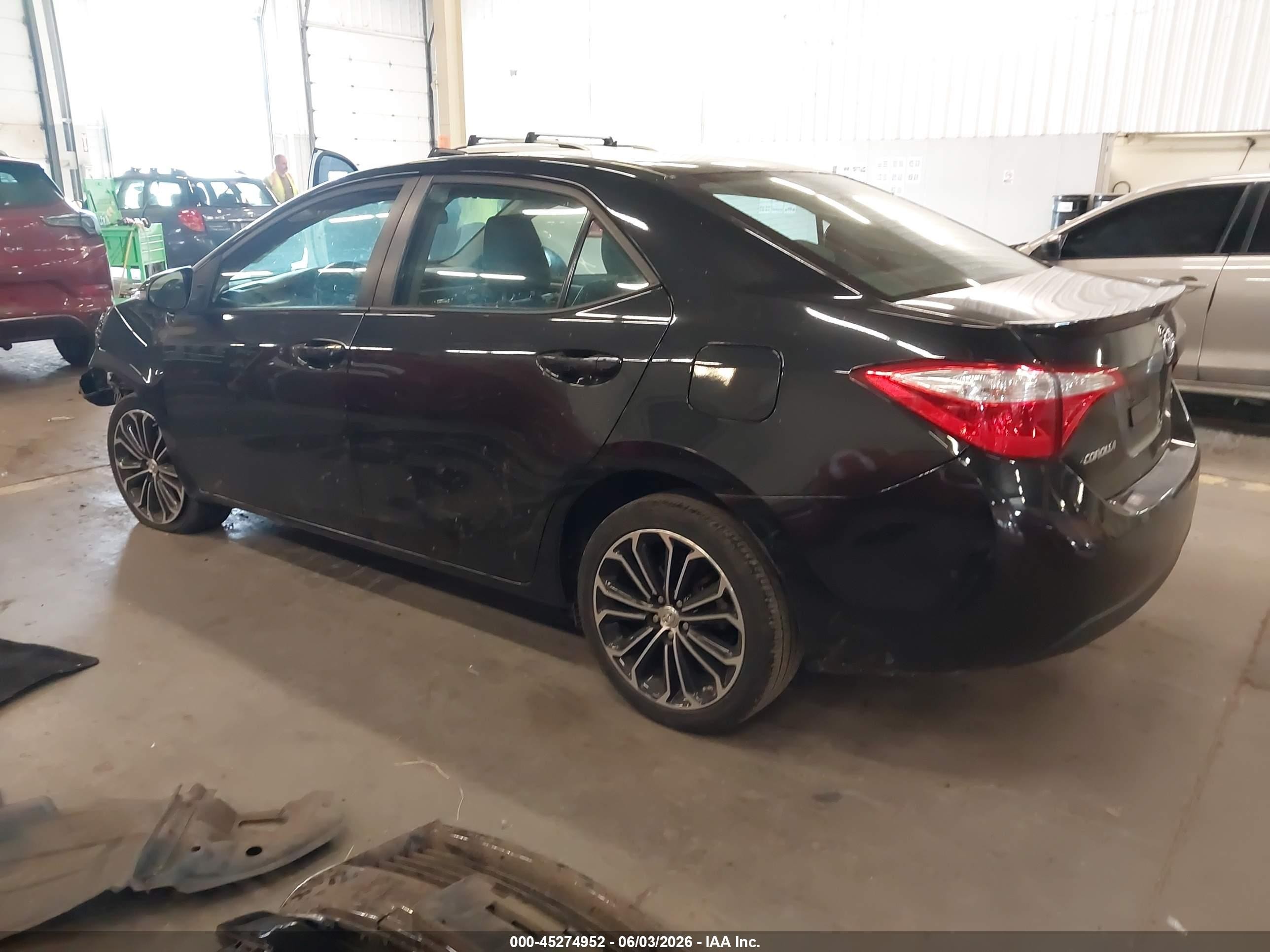 2015 Toyota Corolla S Plus Black vin: 2T1BURHE2FC477979