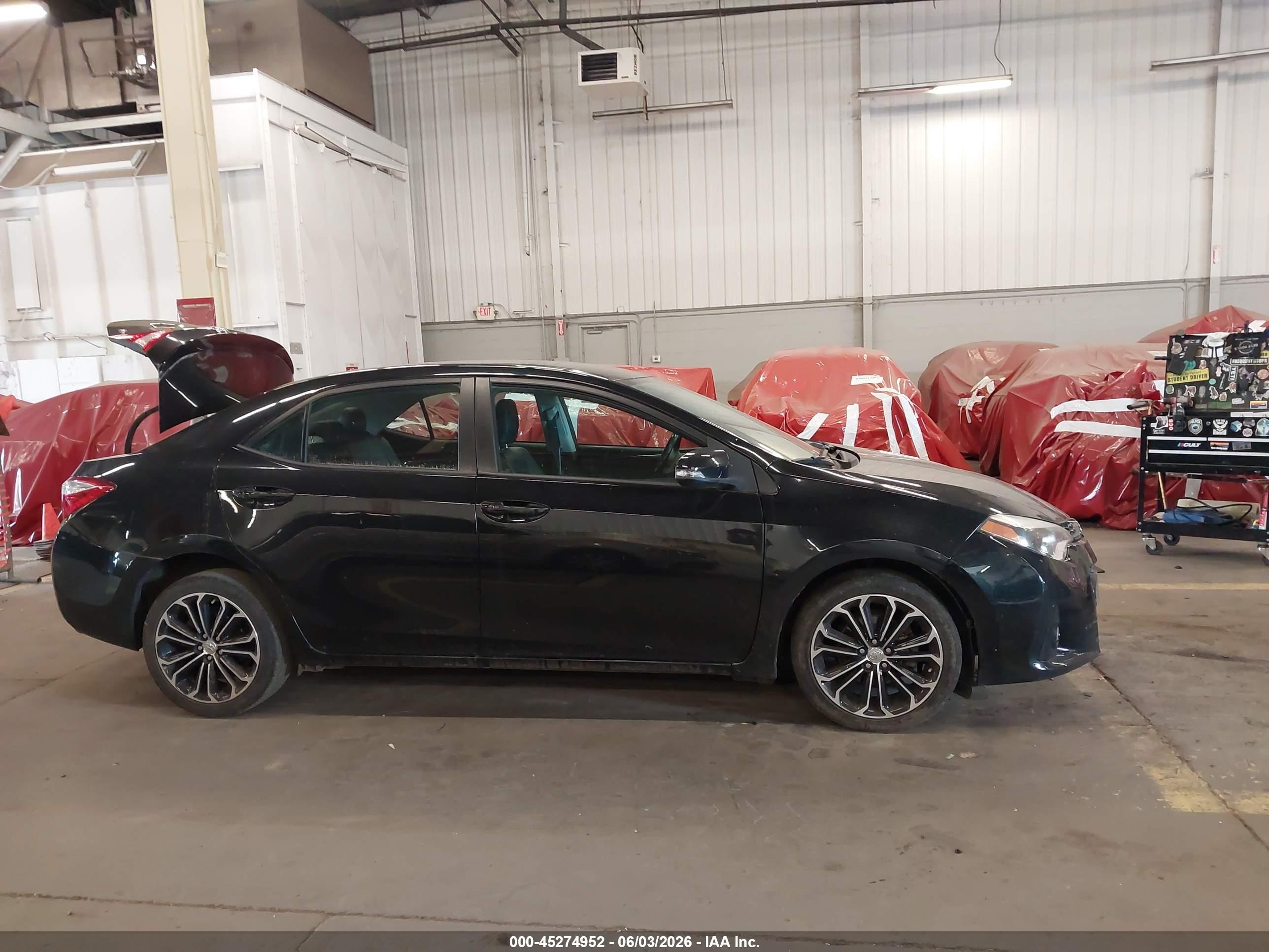 2015 Toyota Corolla S Plus Black vin: 2T1BURHE2FC477979