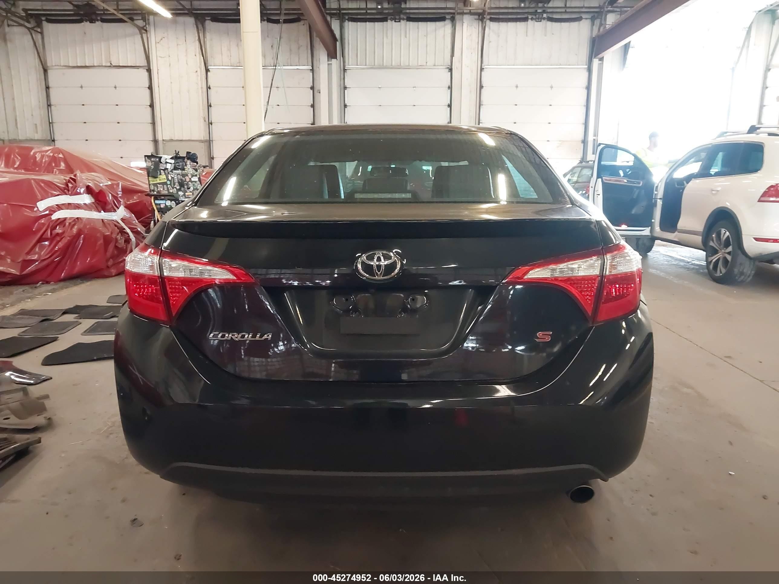 2015 Toyota Corolla S Plus Black vin: 2T1BURHE2FC477979