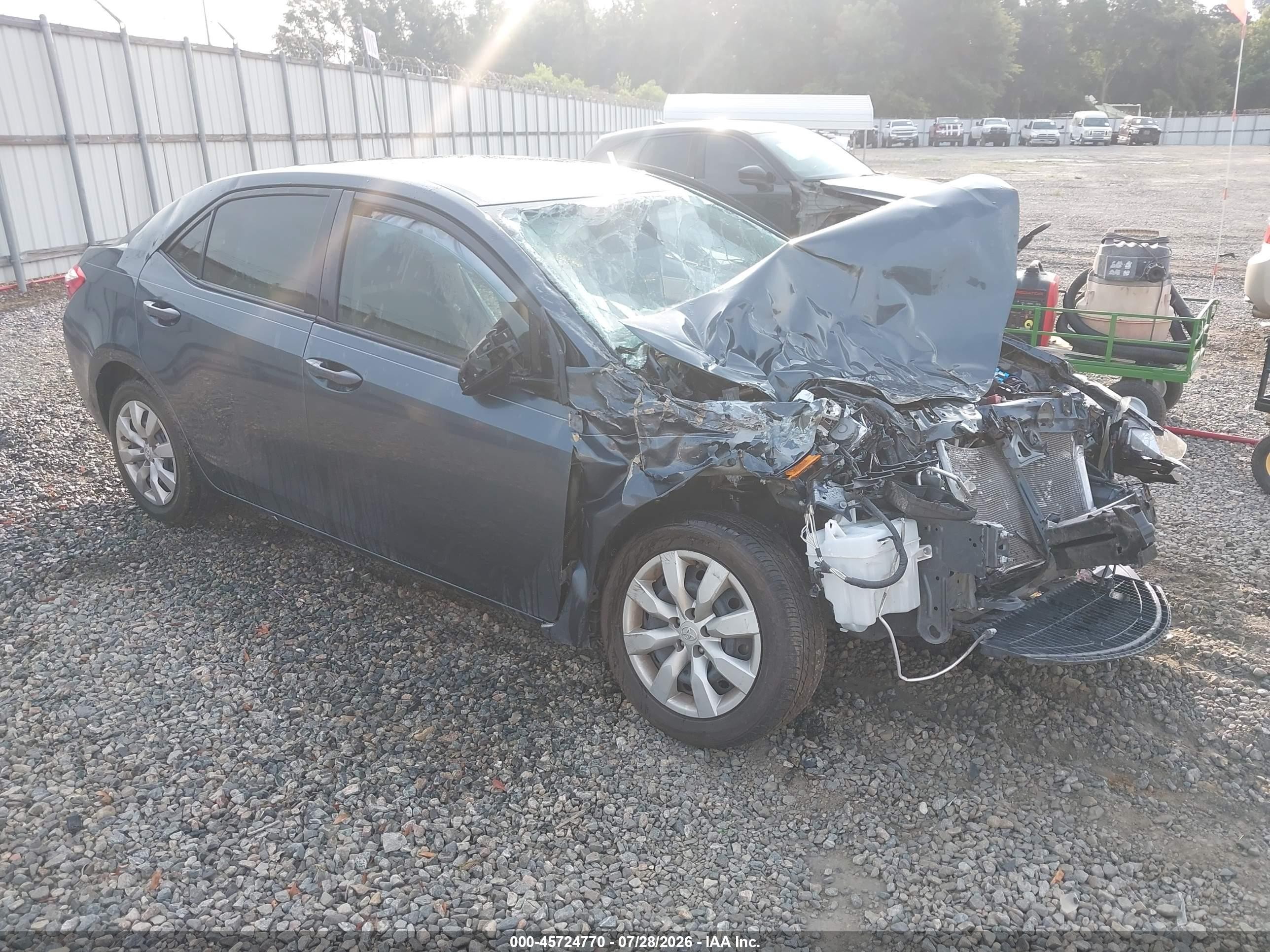 2015 Toyota Corolla Le Blue vin: 2T1BURHE2FC478825