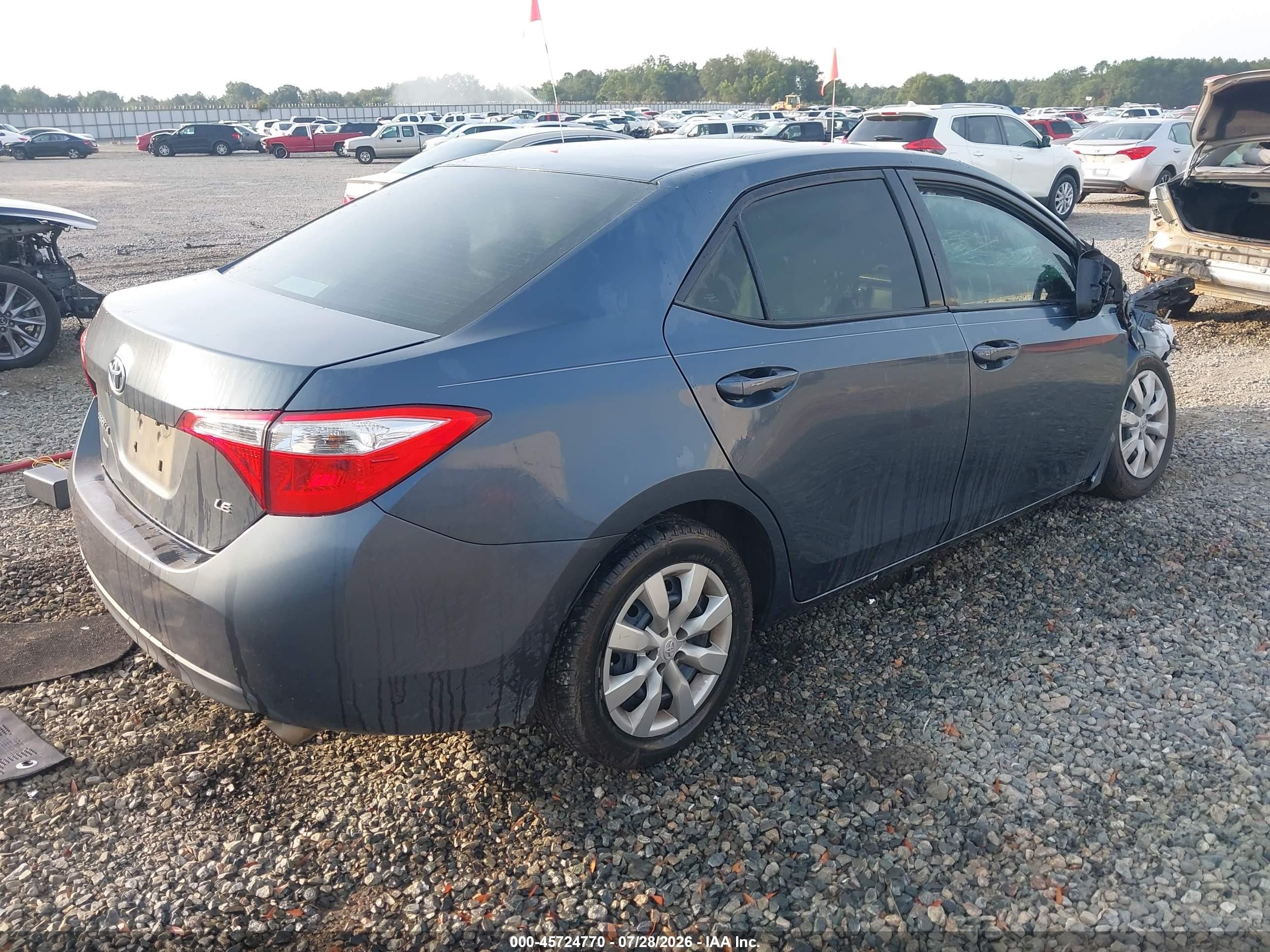 2015 Toyota Corolla Le Blue vin: 2T1BURHE2FC478825