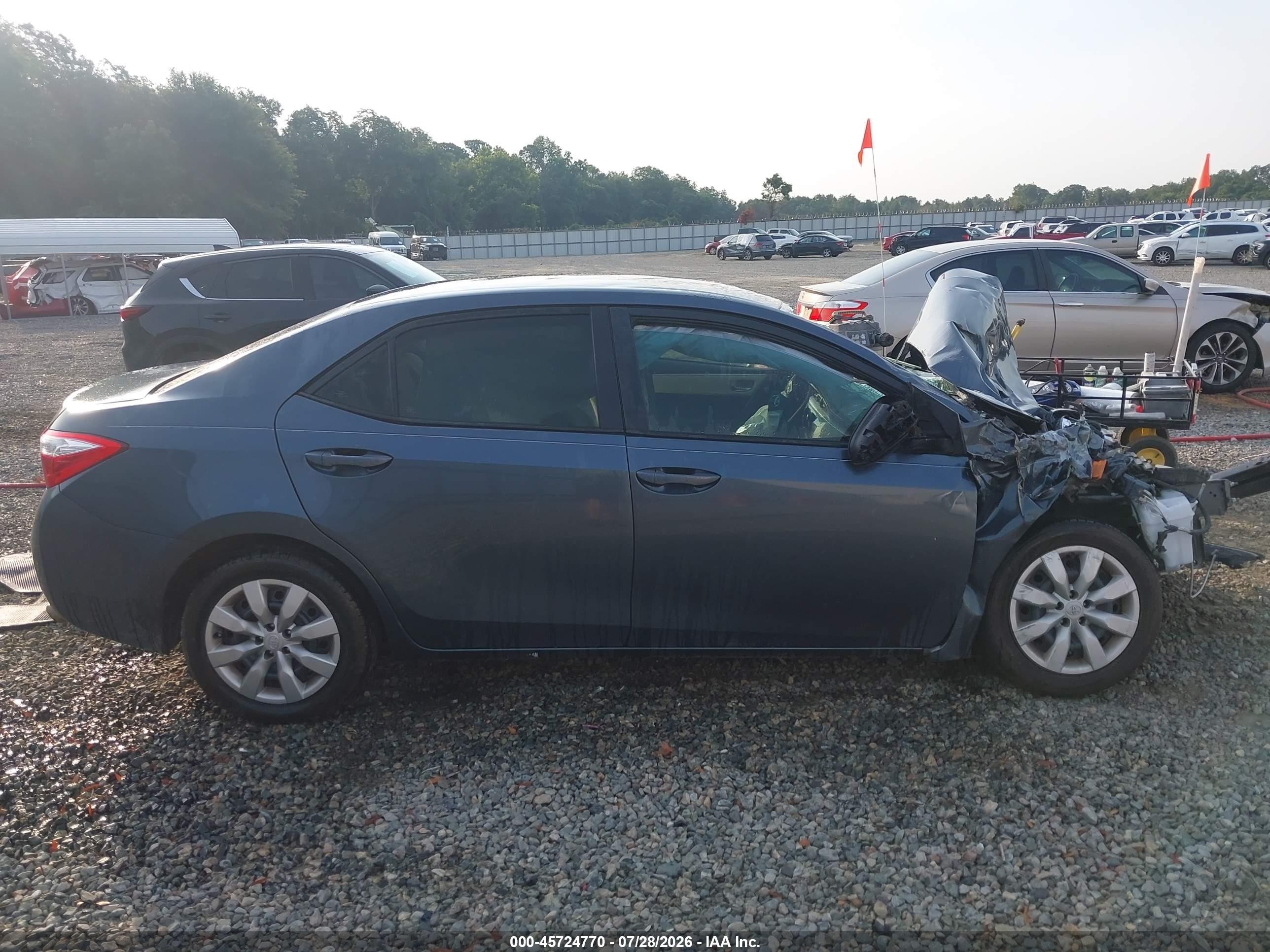 2015 Toyota Corolla Le Blue vin: 2T1BURHE2FC478825