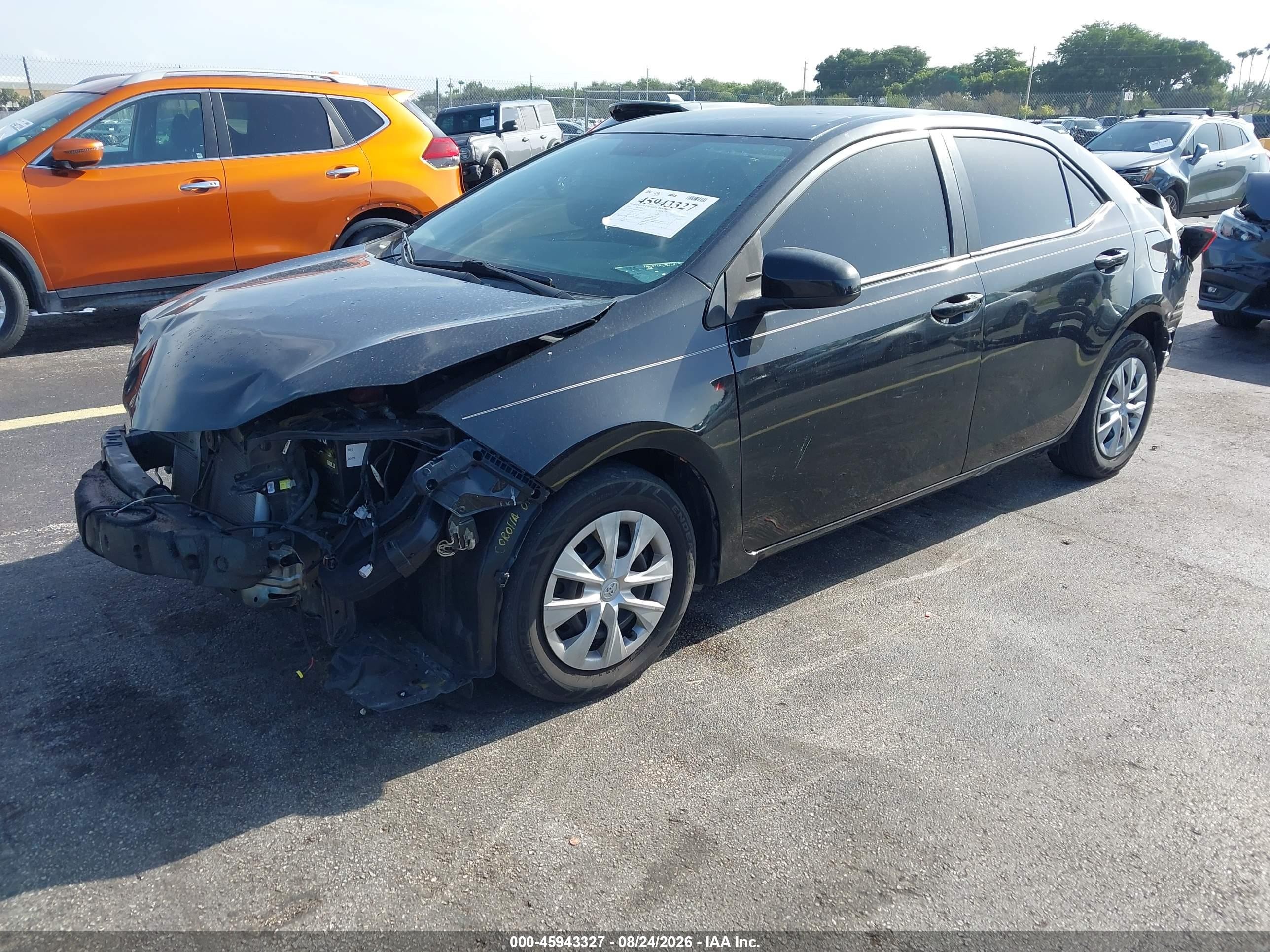 2016 Toyota Corolla L Black vin: 2T1BURHE2GC482861