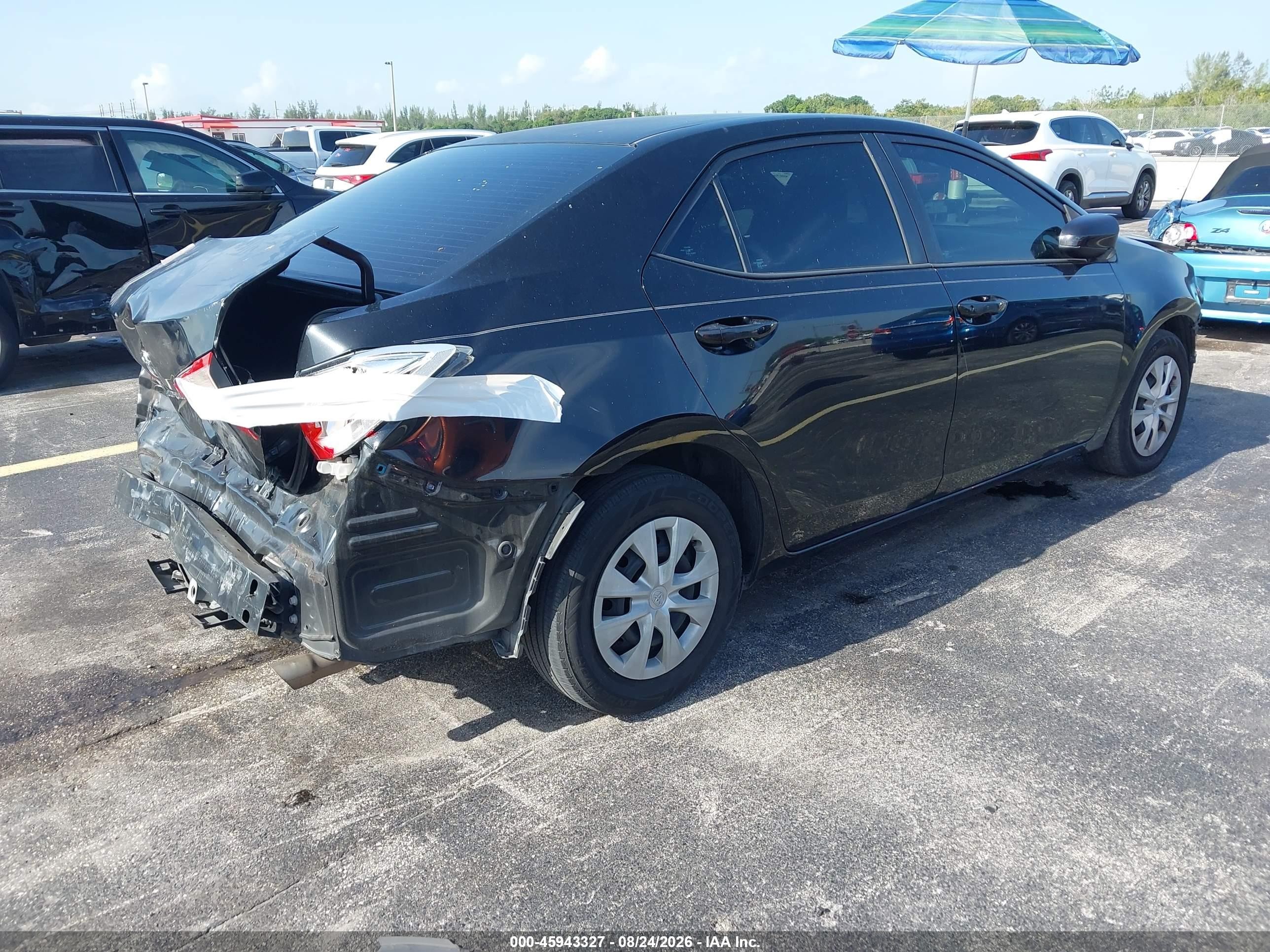 2016 Toyota Corolla L Black vin: 2T1BURHE2GC482861
