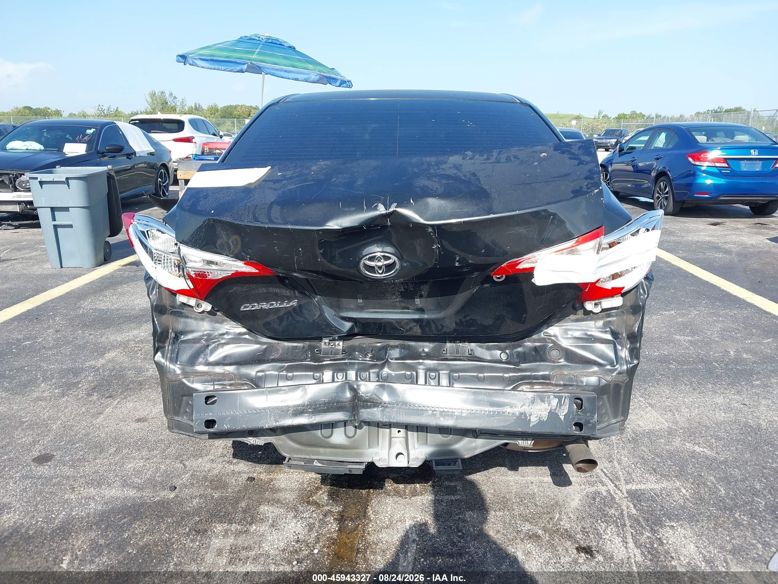 2016 Toyota Corolla L Black vin: 2T1BURHE2GC482861