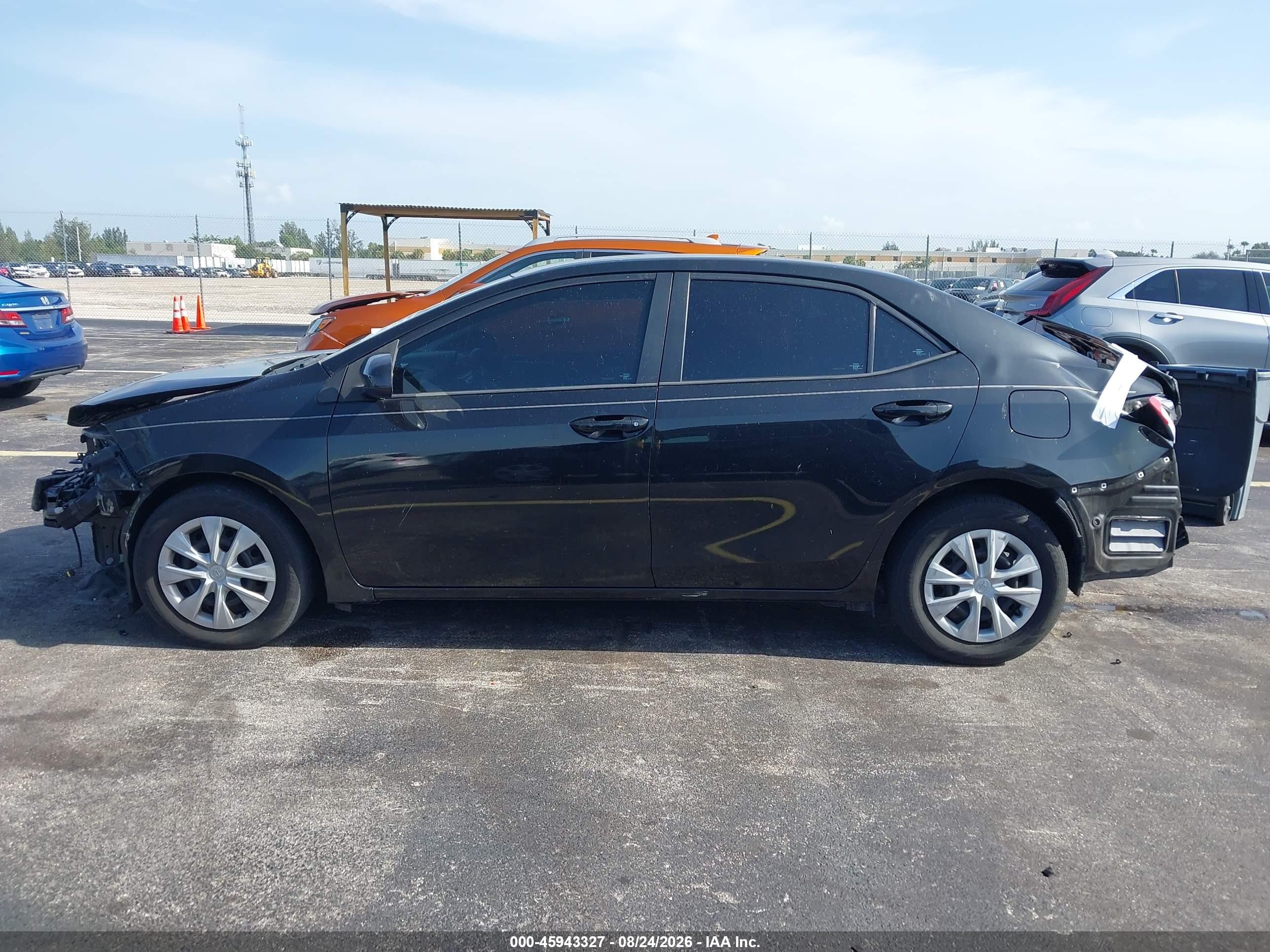 2016 Toyota Corolla L Black vin: 2T1BURHE2GC482861