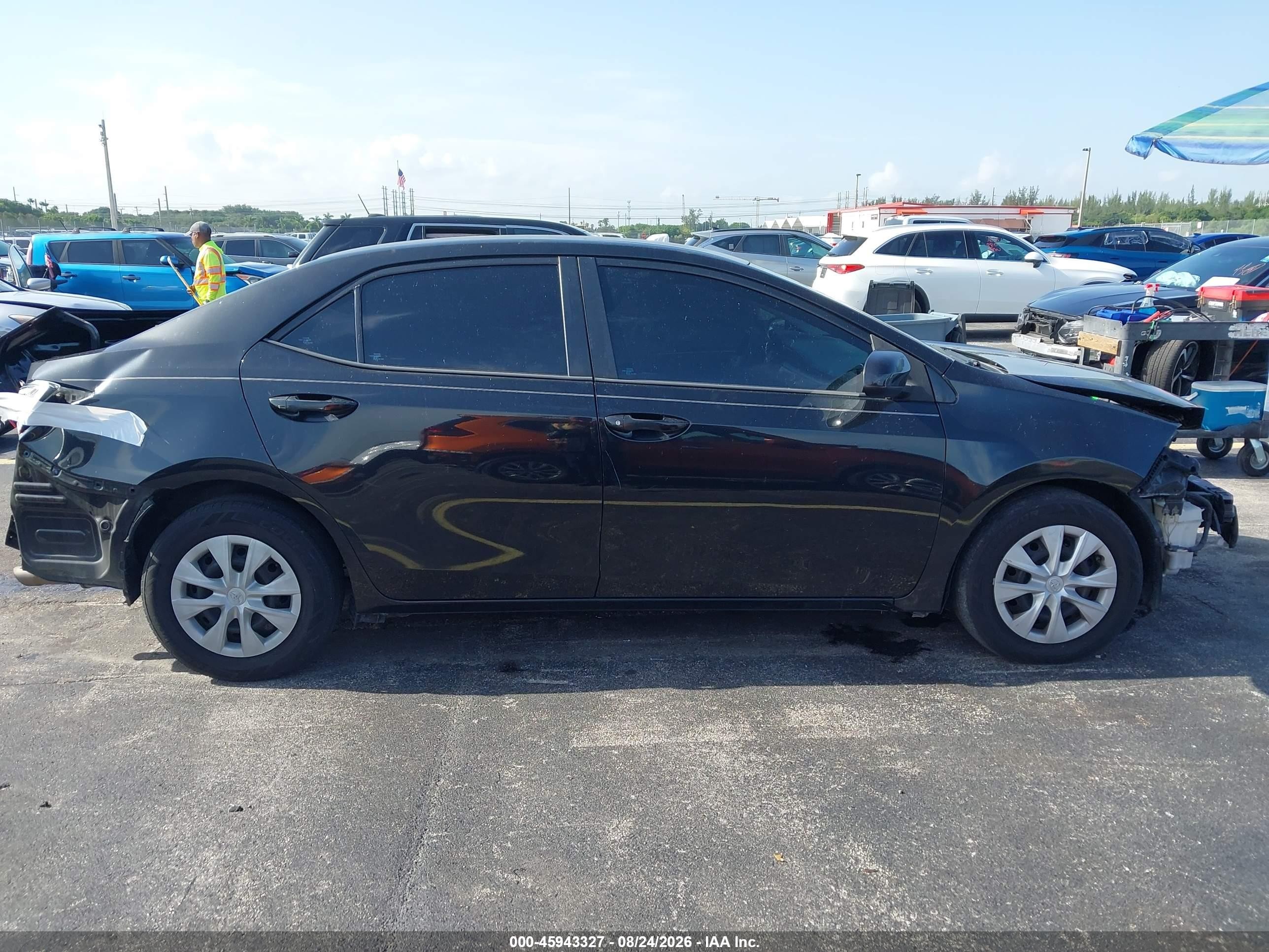 2016 Toyota Corolla L Black vin: 2T1BURHE2GC482861
