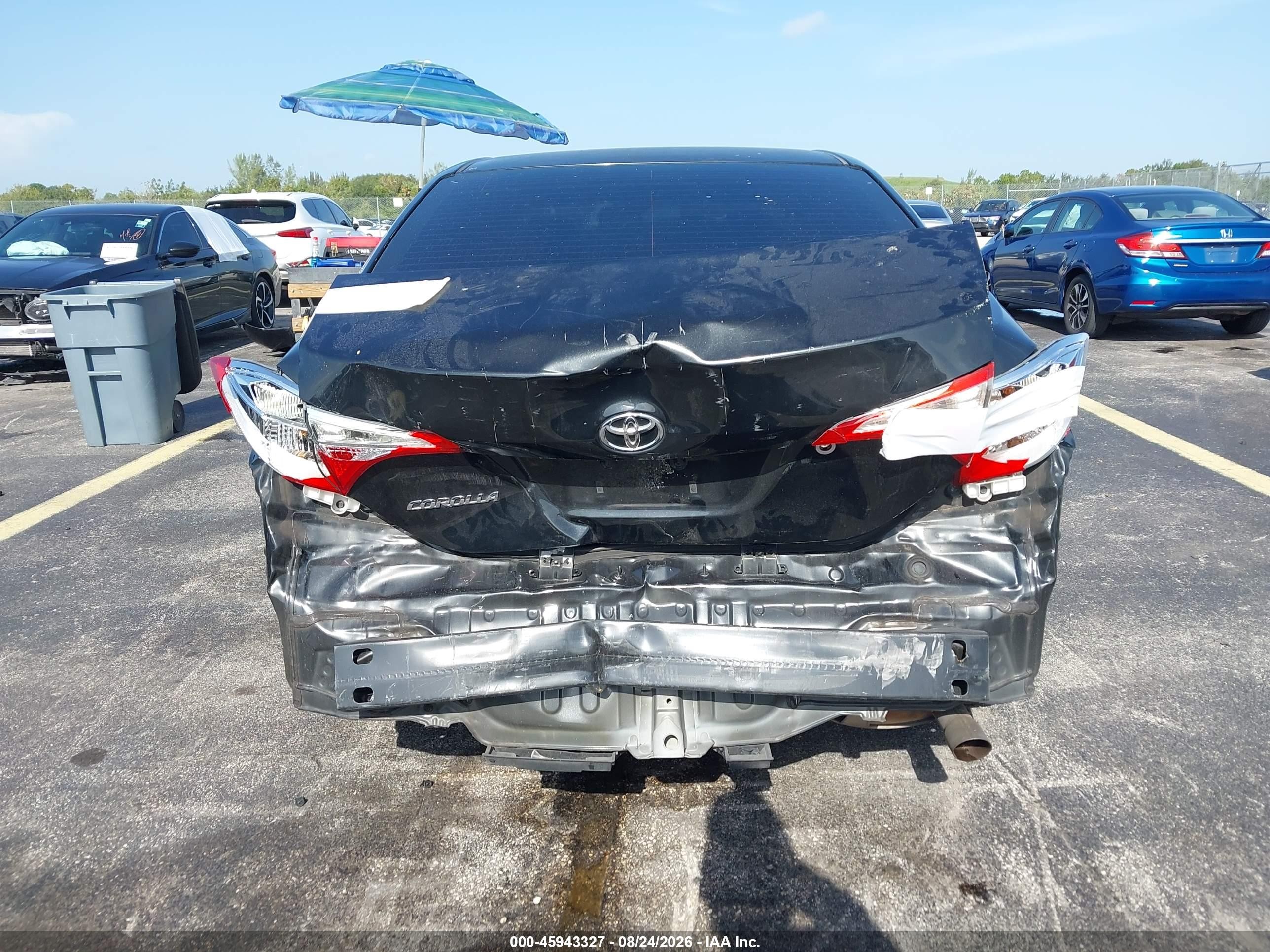 2016 Toyota Corolla L Black vin: 2T1BURHE2GC482861
