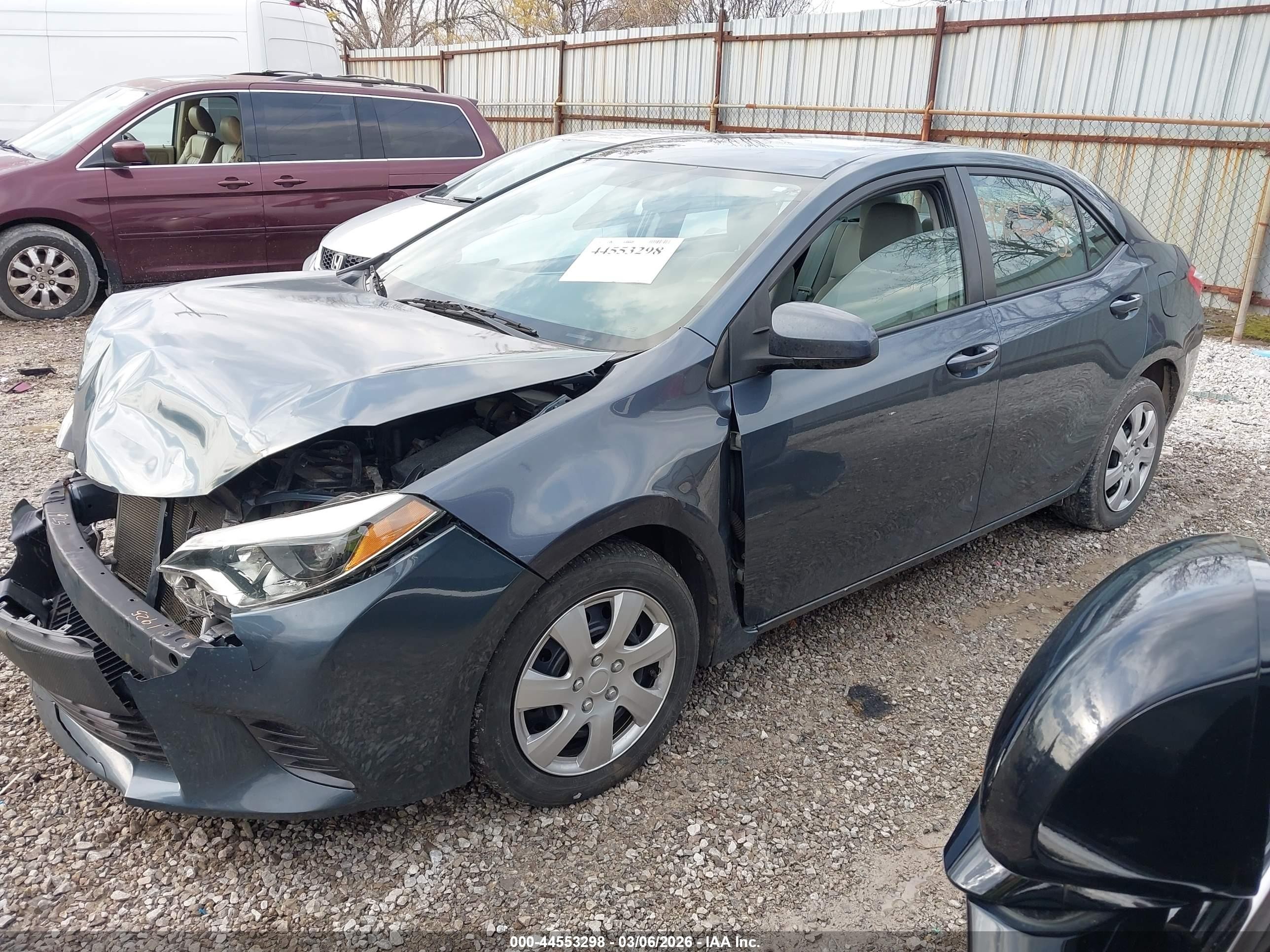 2016 Toyota Corolla Le Dark Blue vin: 2T1BURHE2GC555646
