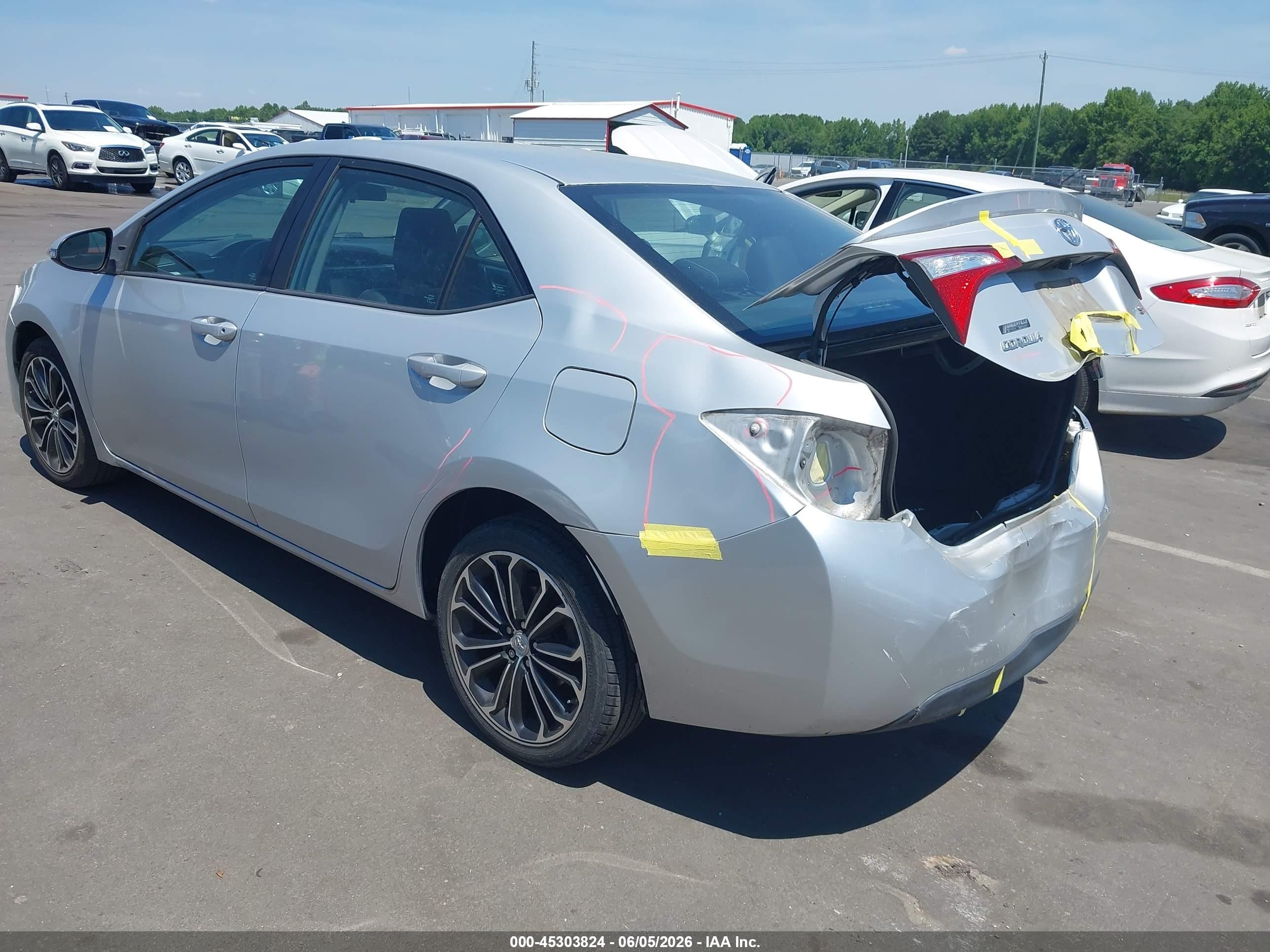 2016 Toyota Corolla S Plus Gray vin: 2T1BURHE2GC594883