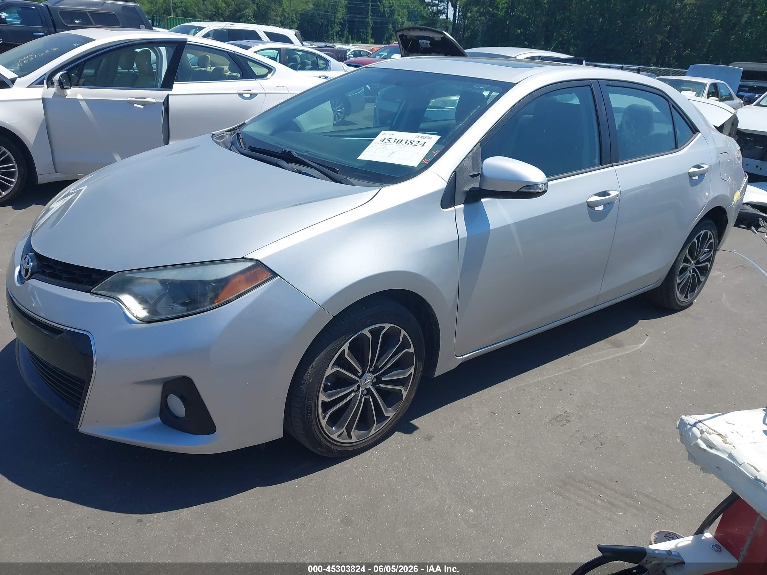 2016 Toyota Corolla S Plus Gray vin: 2T1BURHE2GC594883
