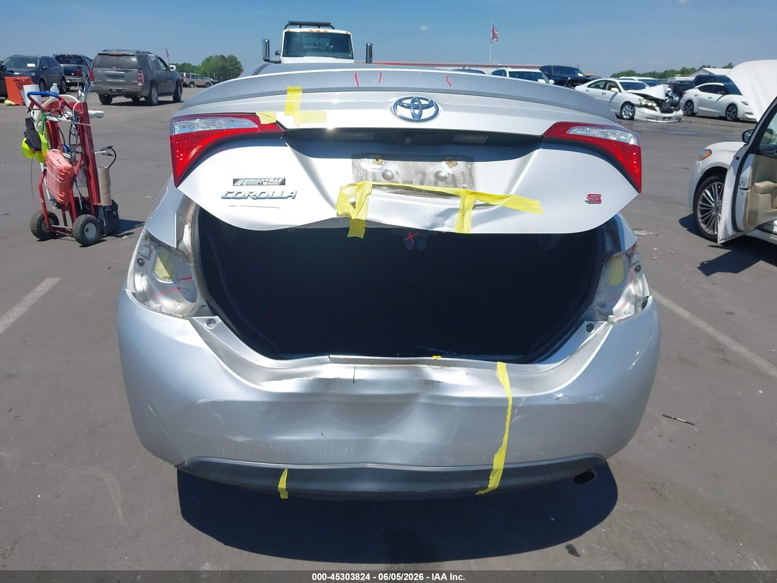2016 Toyota Corolla S Plus Gray vin: 2T1BURHE2GC594883