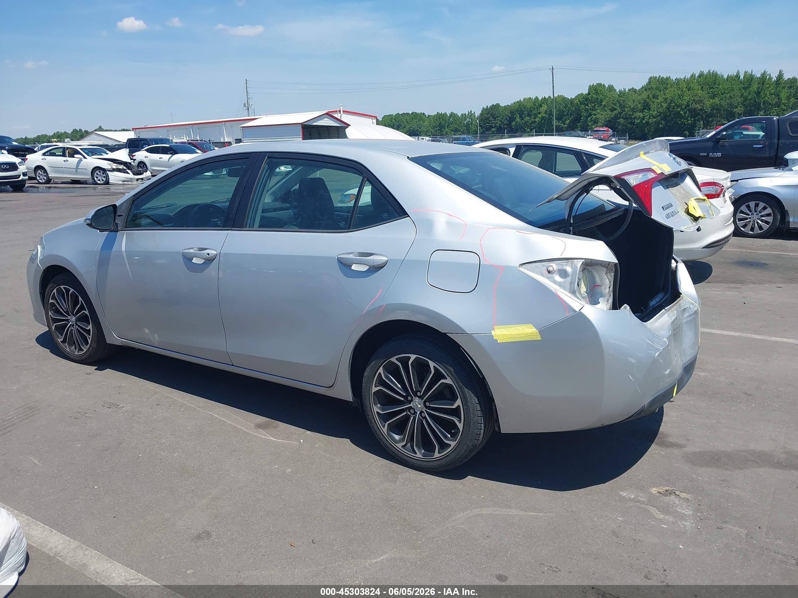 2016 Toyota Corolla S Plus Gray vin: 2T1BURHE2GC594883