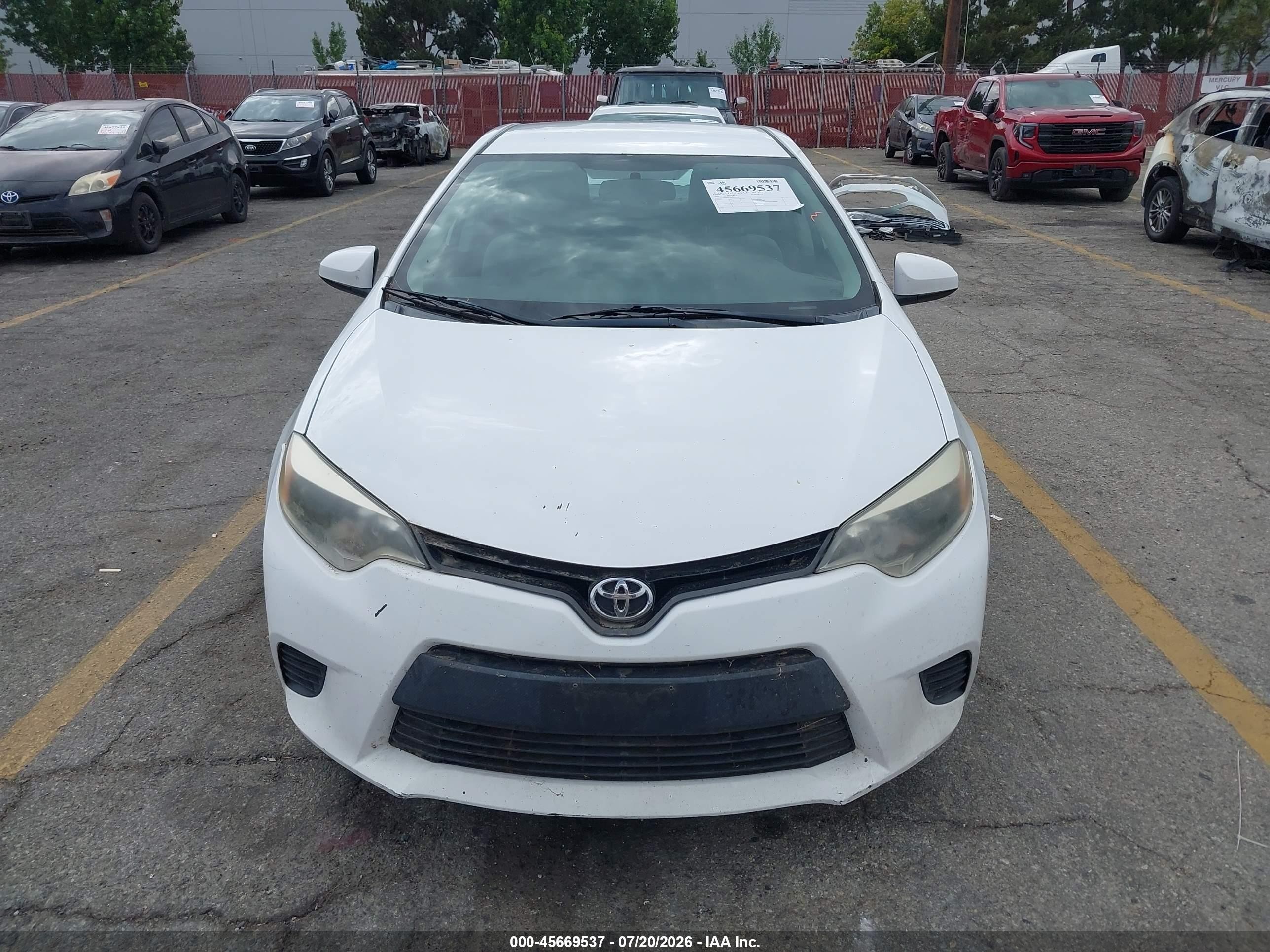 2014 Toyota Corolla Le White vin: 2T1BURHE3EC028776