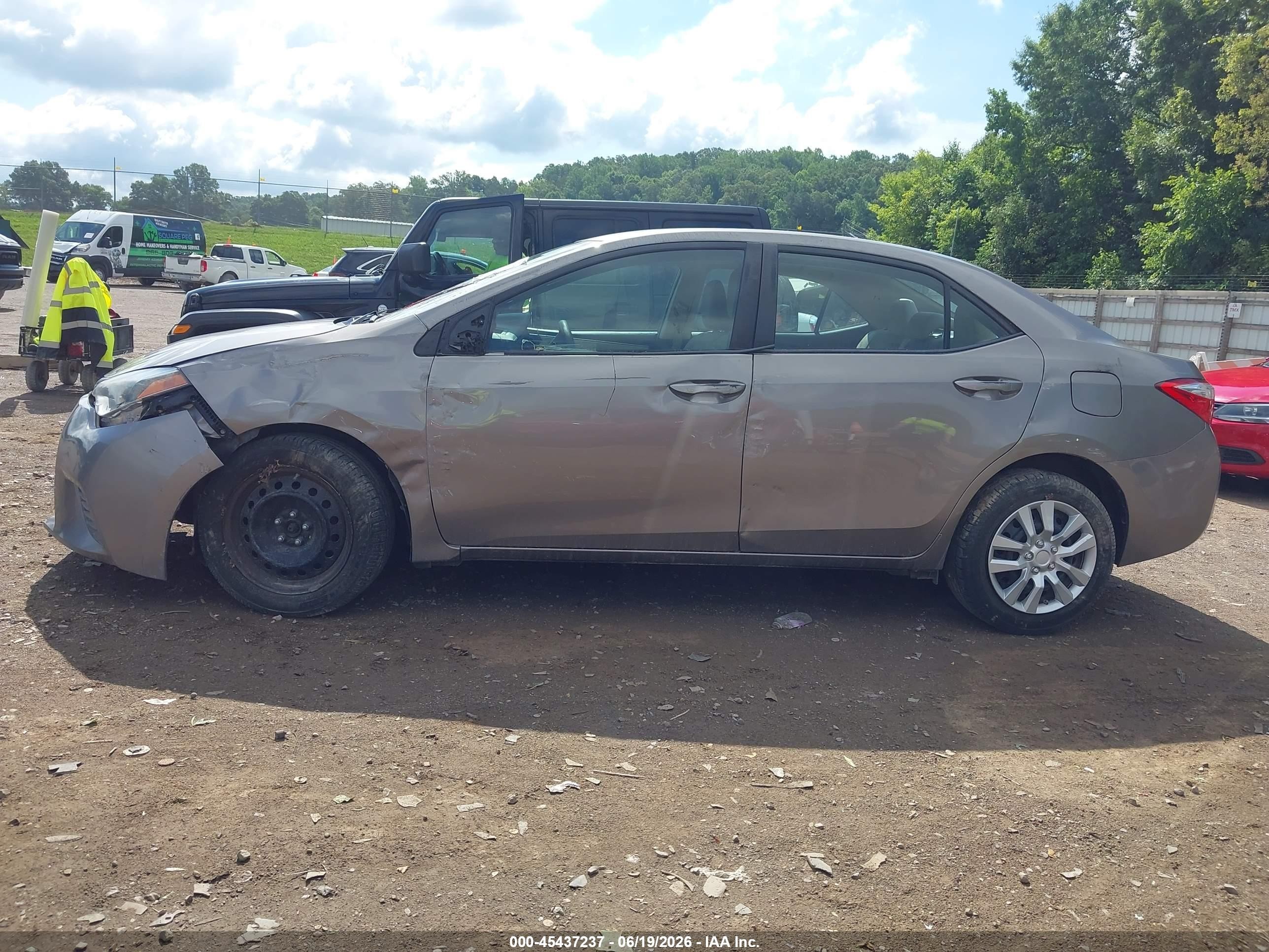 2014 Toyota Corolla Le Gray vin: 2T1BURHE3EC046503