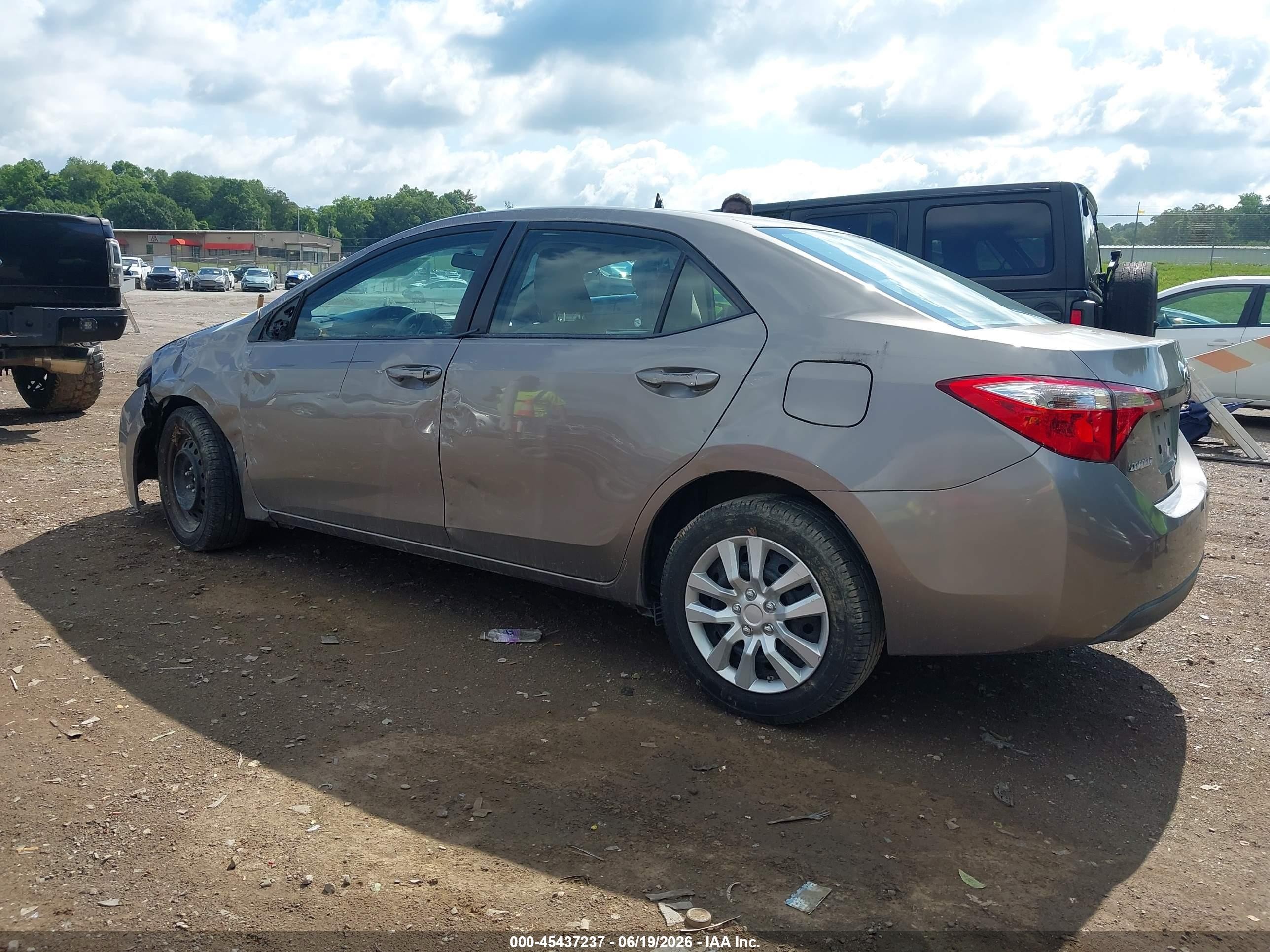 2014 Toyota Corolla Le Gray vin: 2T1BURHE3EC046503