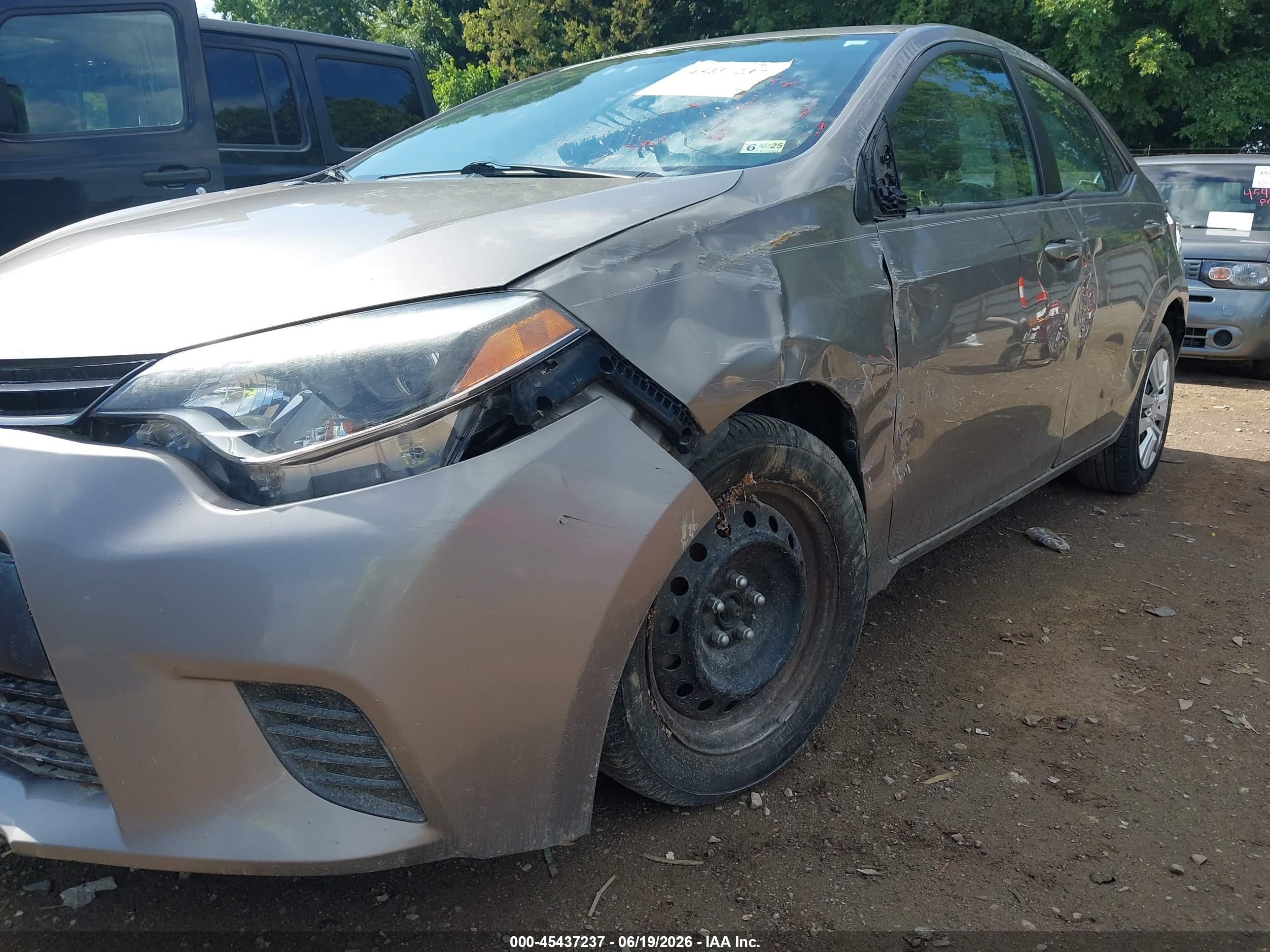 2014 Toyota Corolla Le Gray vin: 2T1BURHE3EC046503