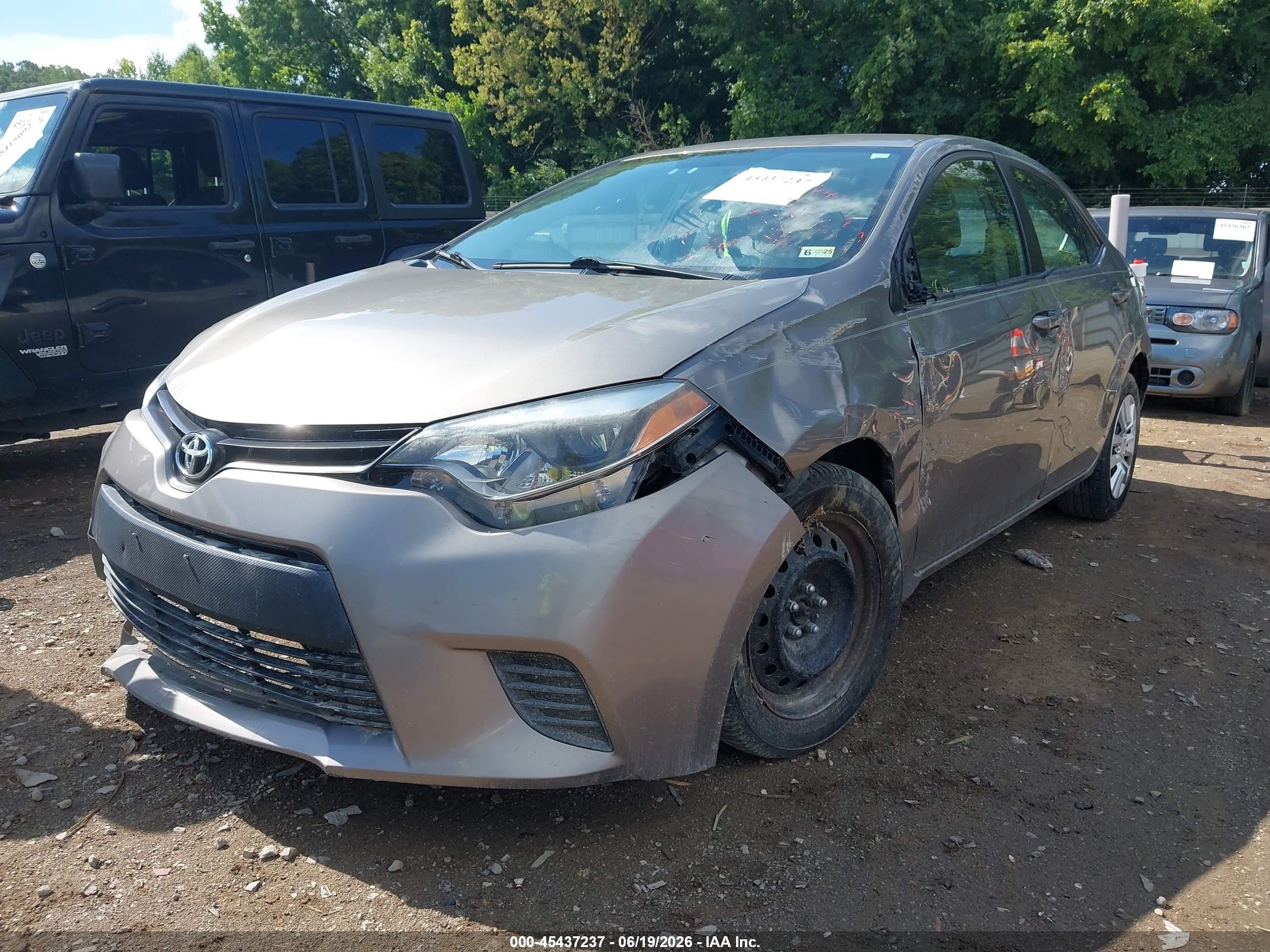2014 Toyota Corolla Le Gray vin: 2T1BURHE3EC046503