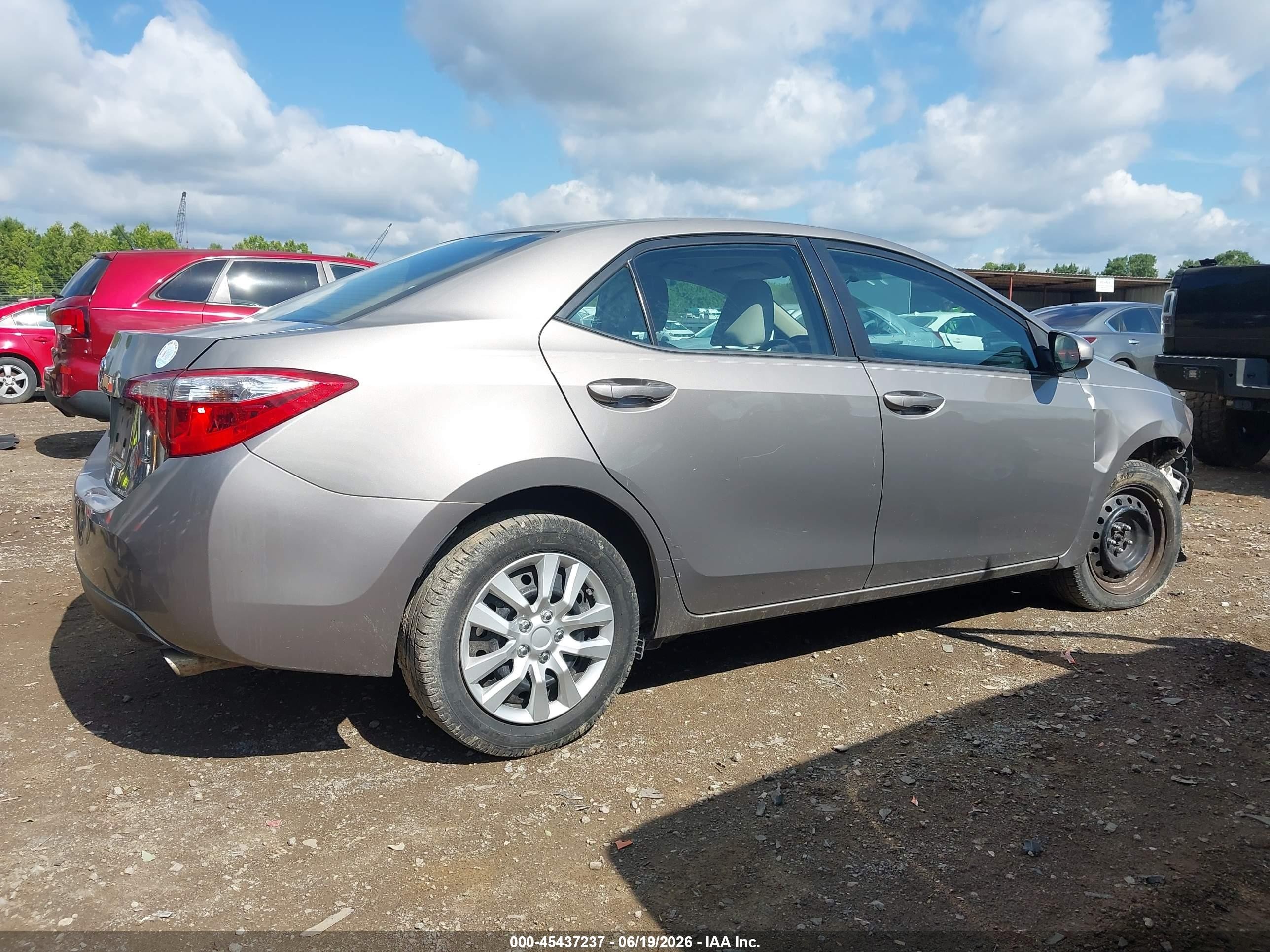 2014 Toyota Corolla Le Gray vin: 2T1BURHE3EC046503