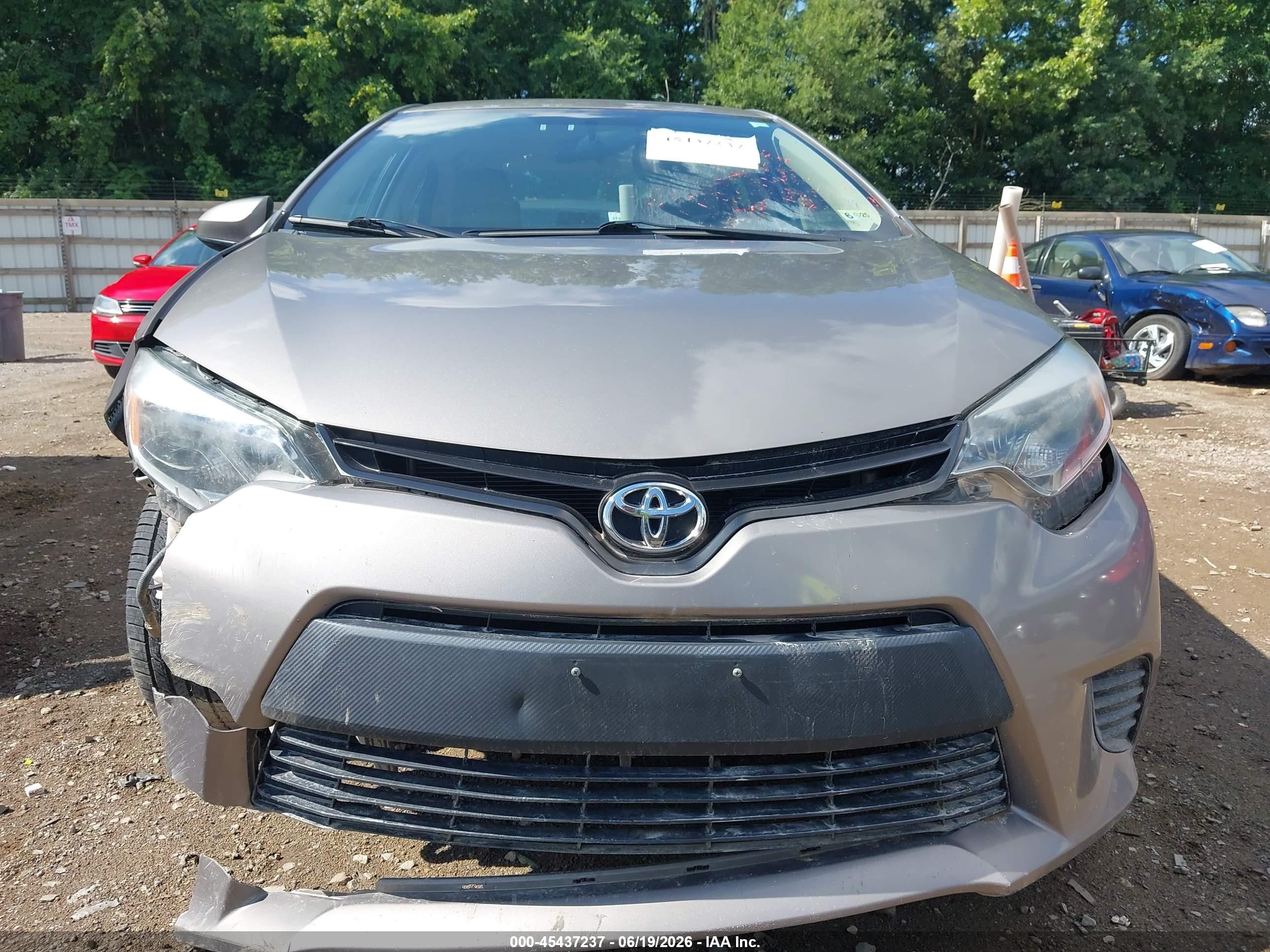 2014 Toyota Corolla Le Gray vin: 2T1BURHE3EC046503