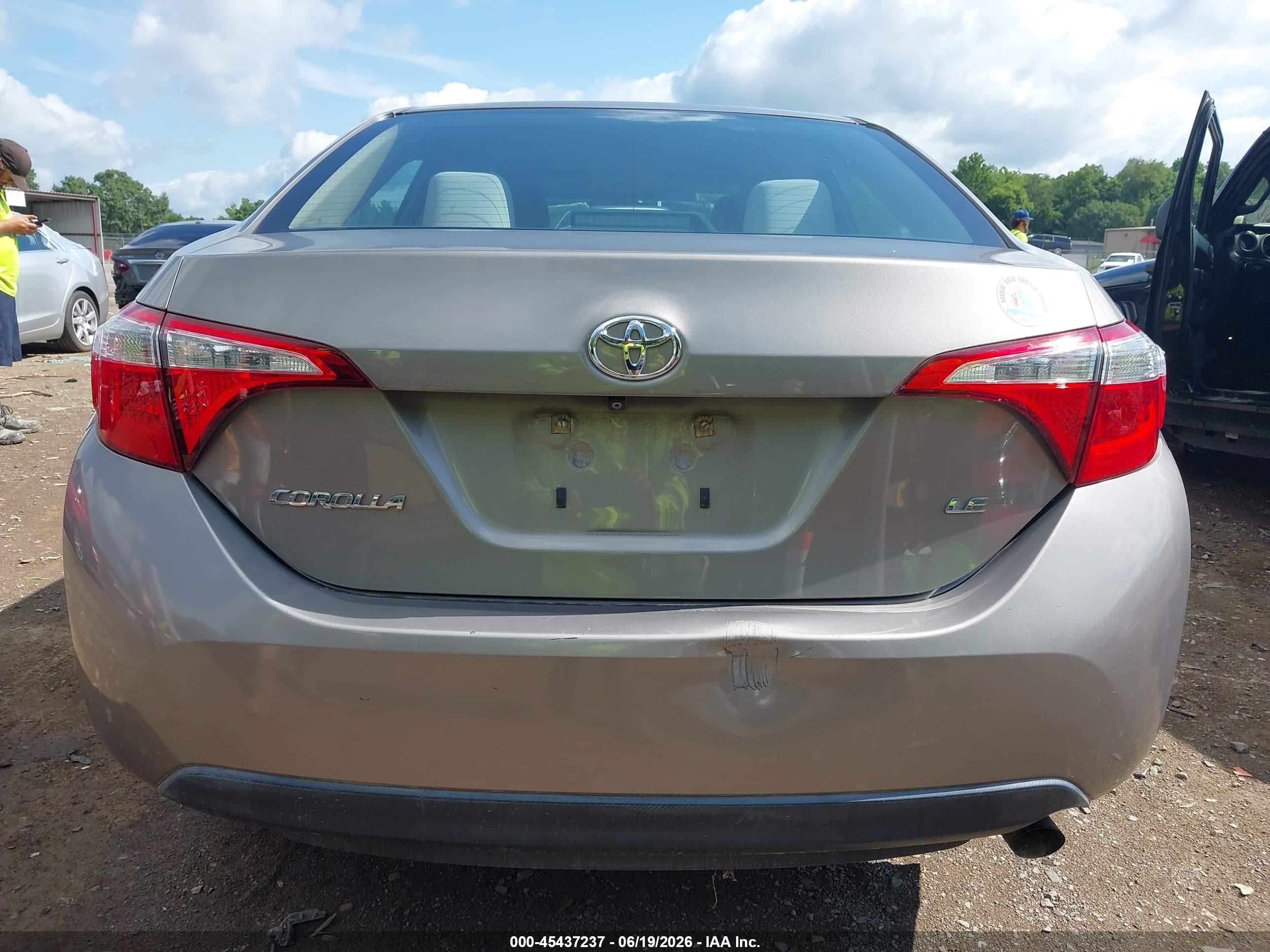 2014 Toyota Corolla Le Gray vin: 2T1BURHE3EC046503