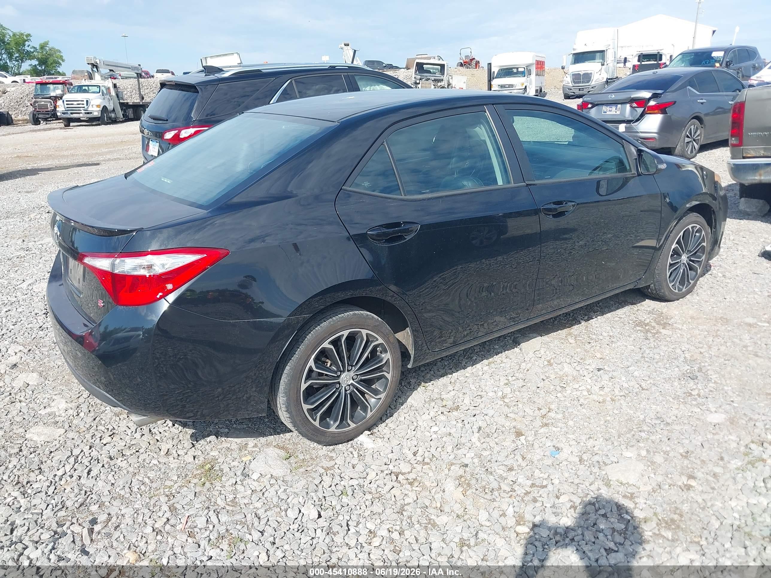 2014 Toyota Corolla S Plus Black vin: 2T1BURHE3EC050843