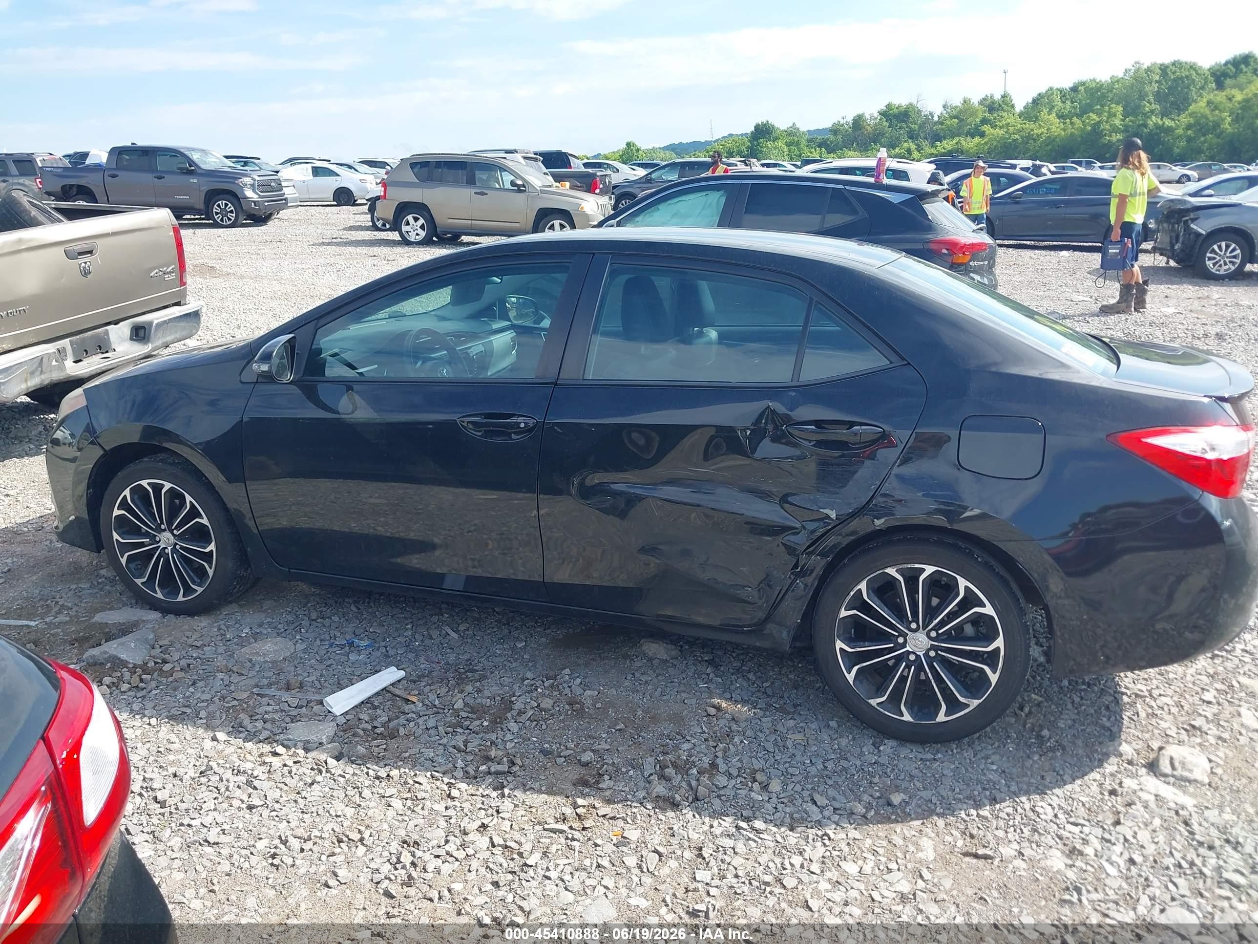 2014 Toyota Corolla S Plus Black vin: 2T1BURHE3EC050843