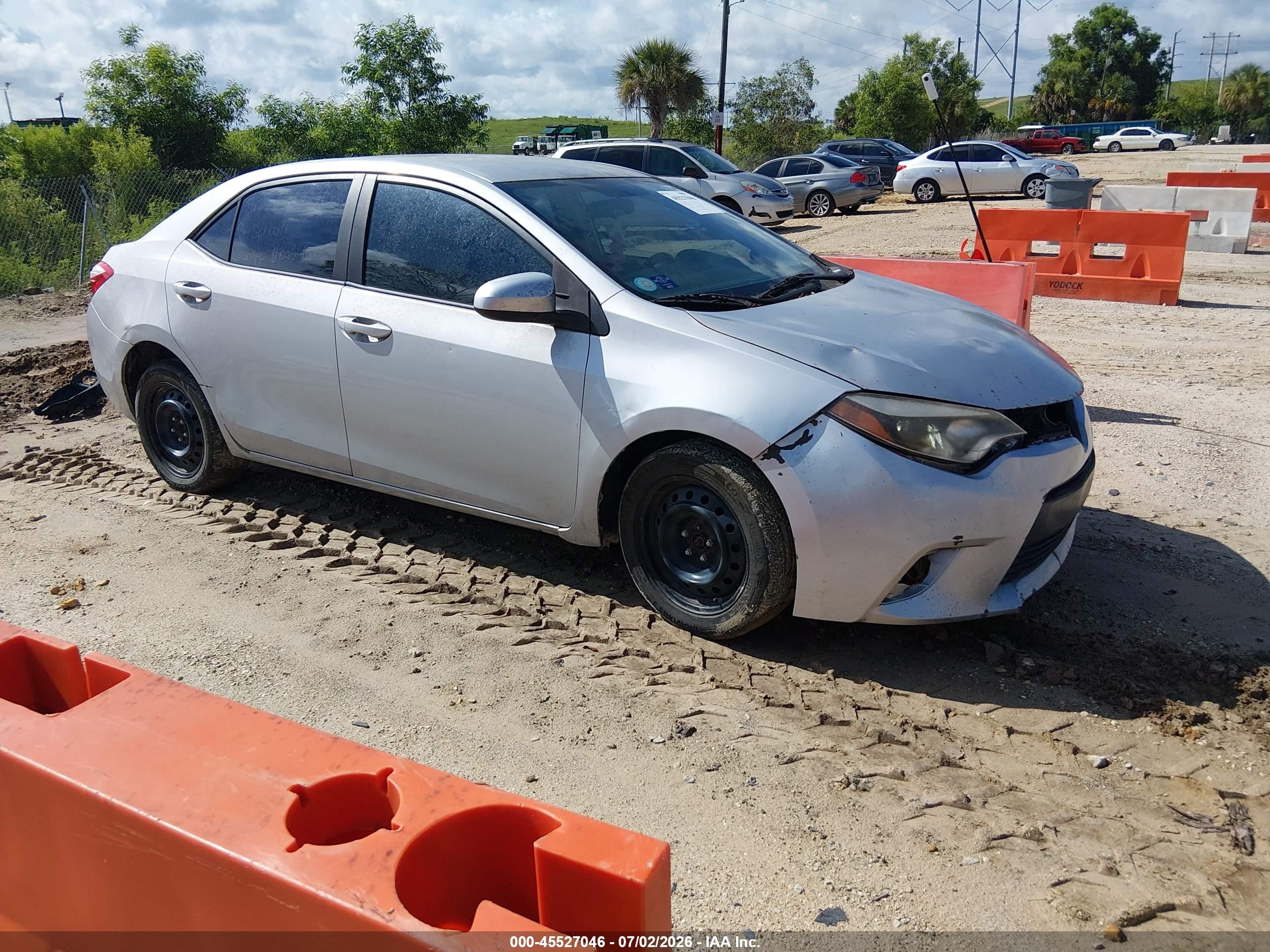 2014 Toyota Corolla Le Серый vin: 2T1BURHE3EC063964